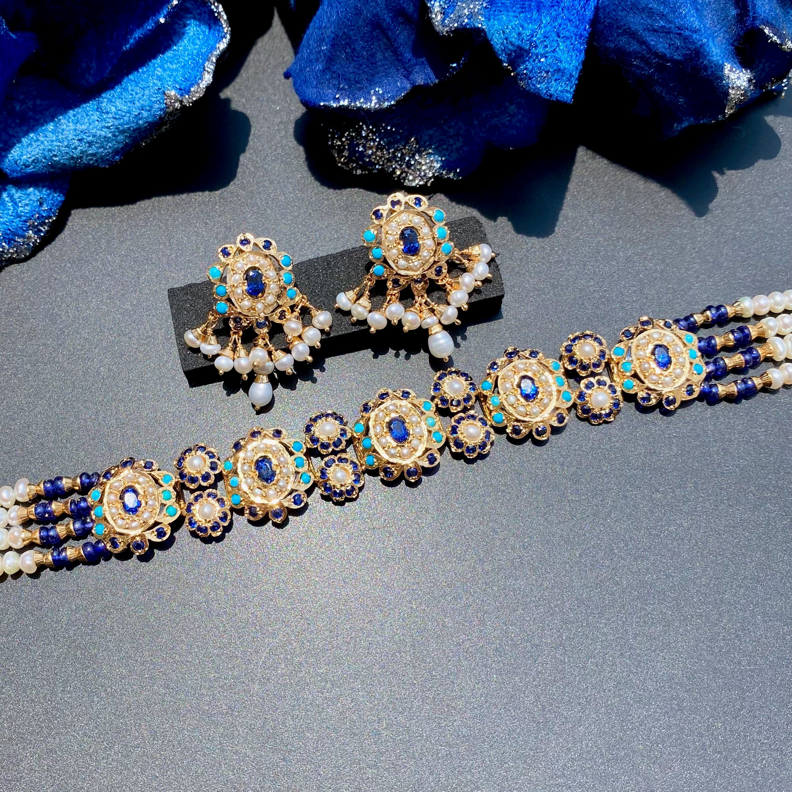 Rajasthani Choker Set | Gold Plated on Silver | Modern Design