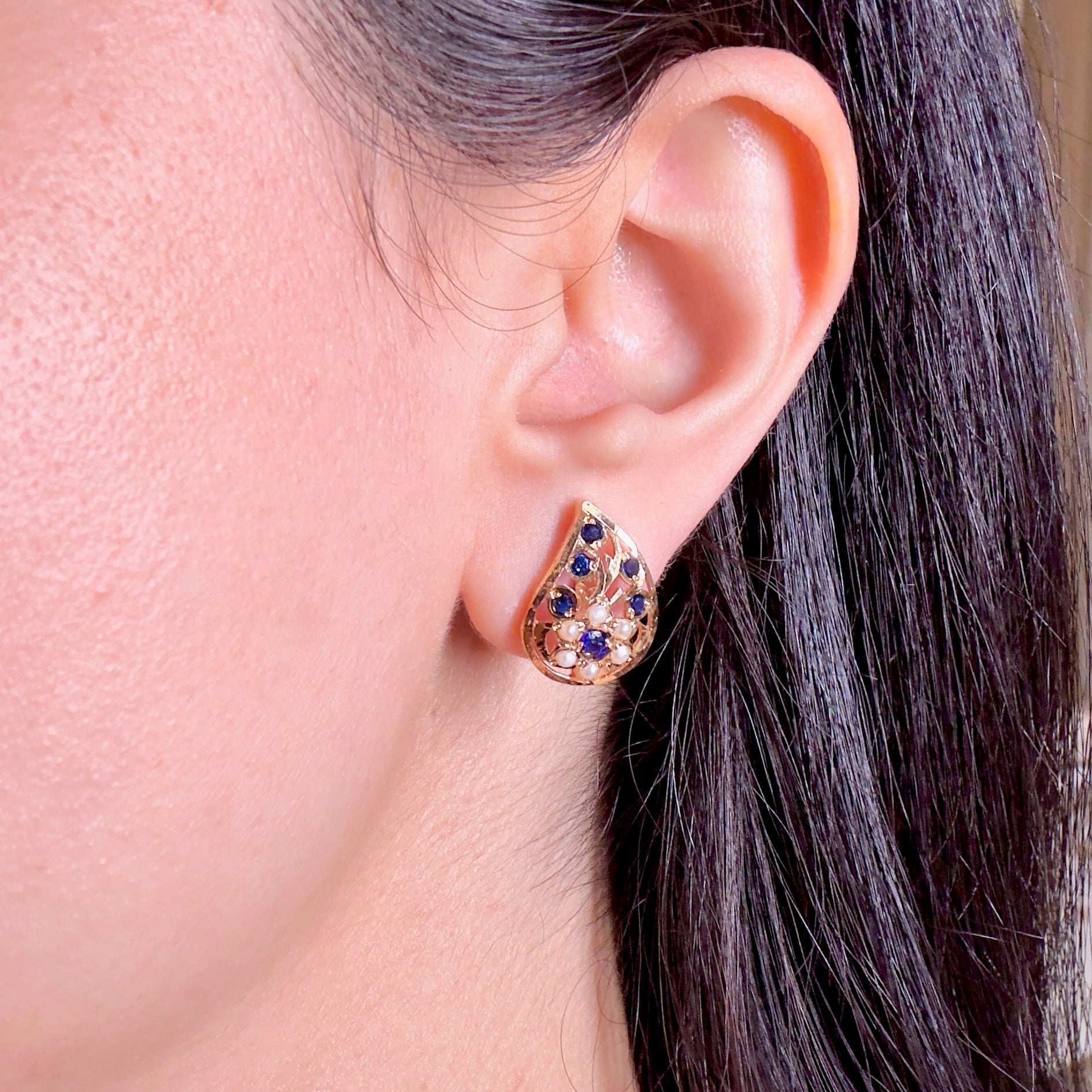paisley shaped earrings