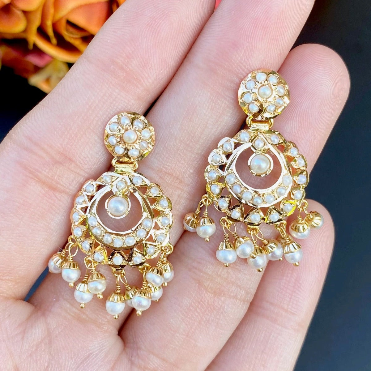 small indian gold earrings for women