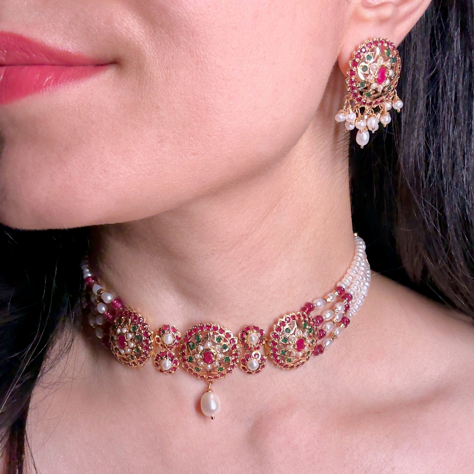 indian choker set for evening functions