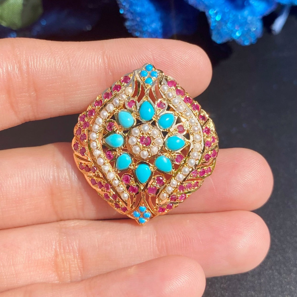 buy jadau gold cocktail rings in california