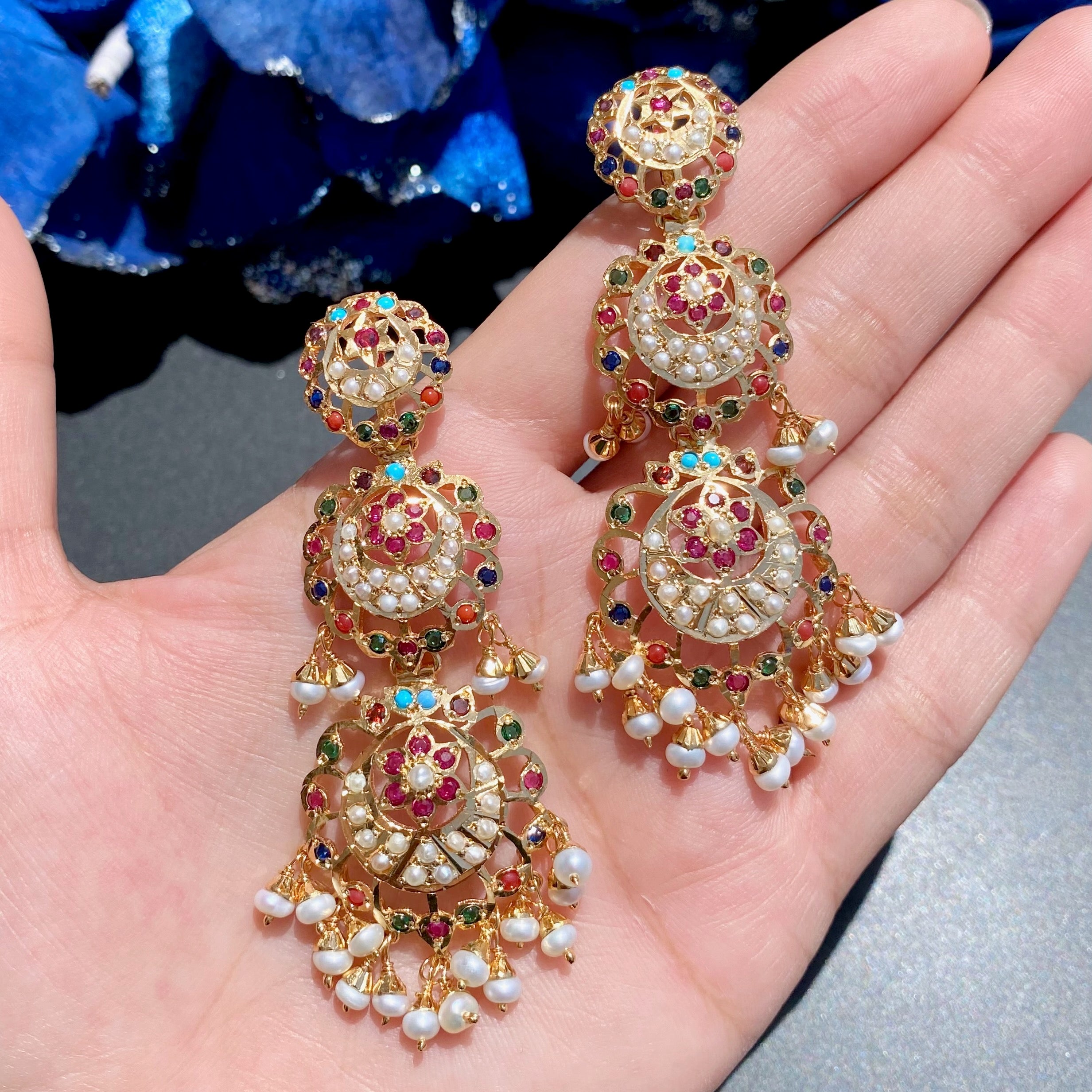 premium indian navaratna jewelry set