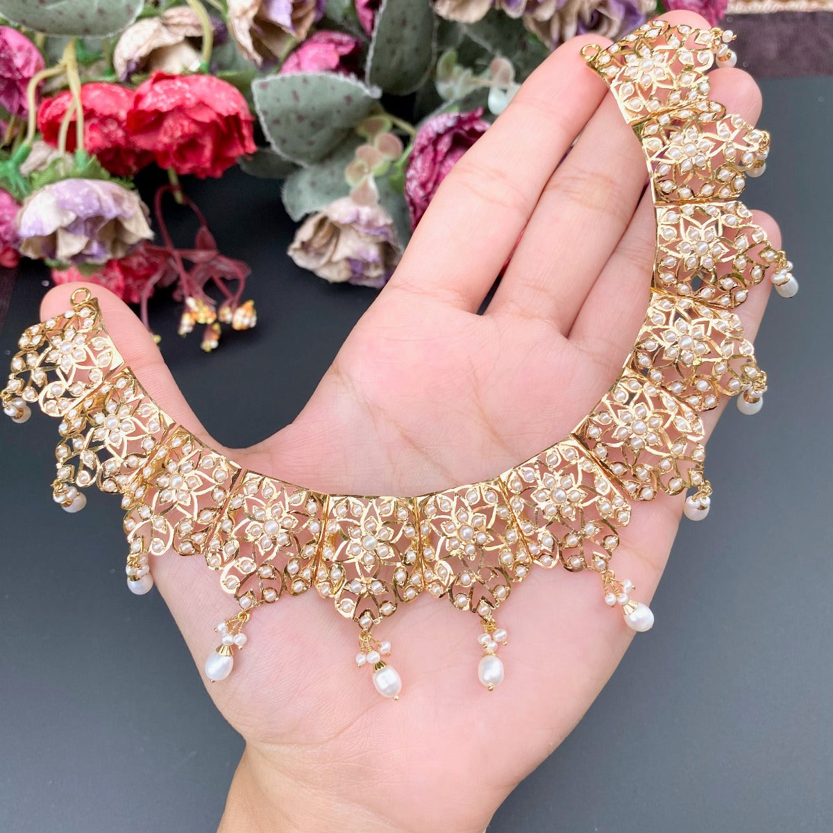 Edwardian Pearl Set | Freshwater Seed Pearl Gold Jewelry