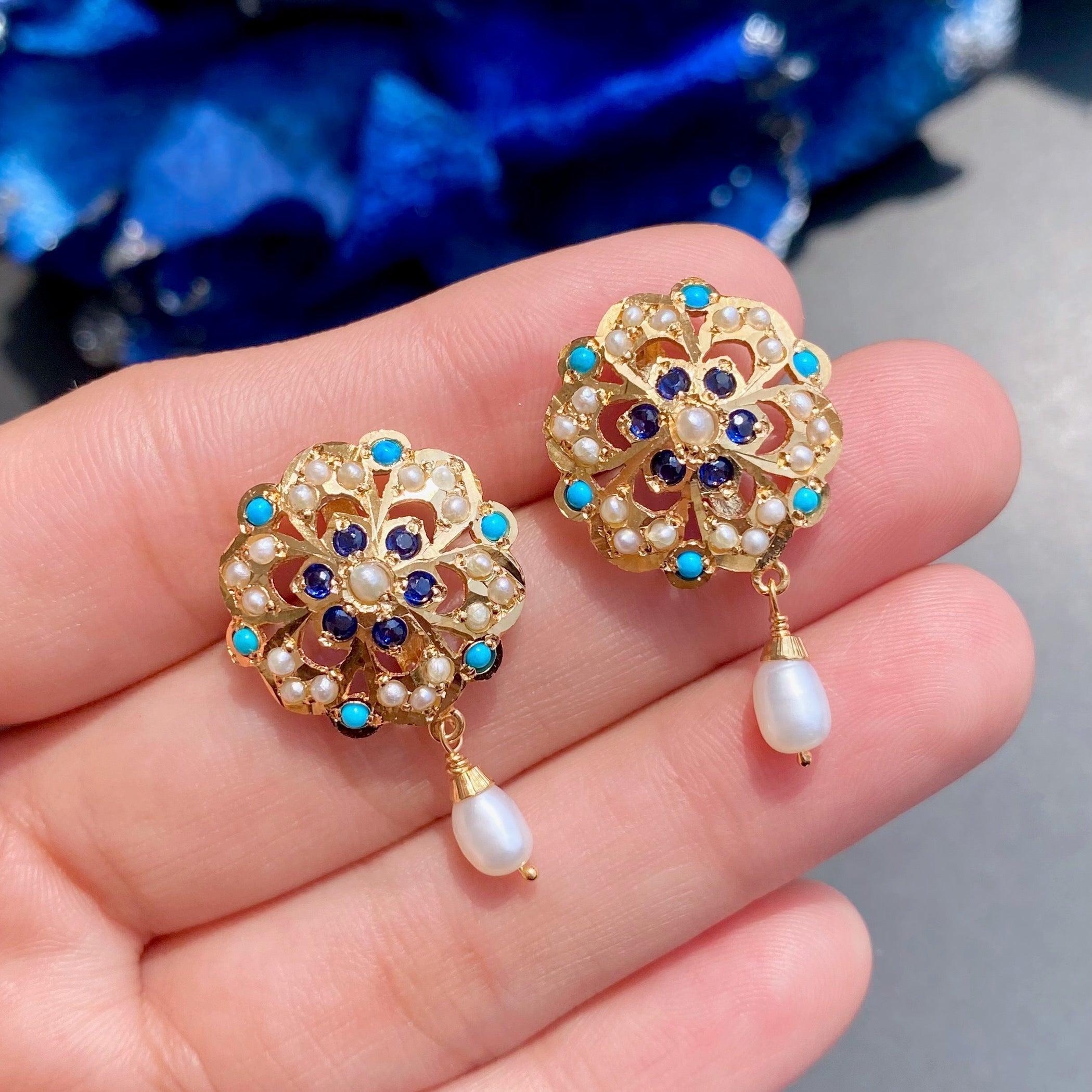 unique indian pakistani jadau studs