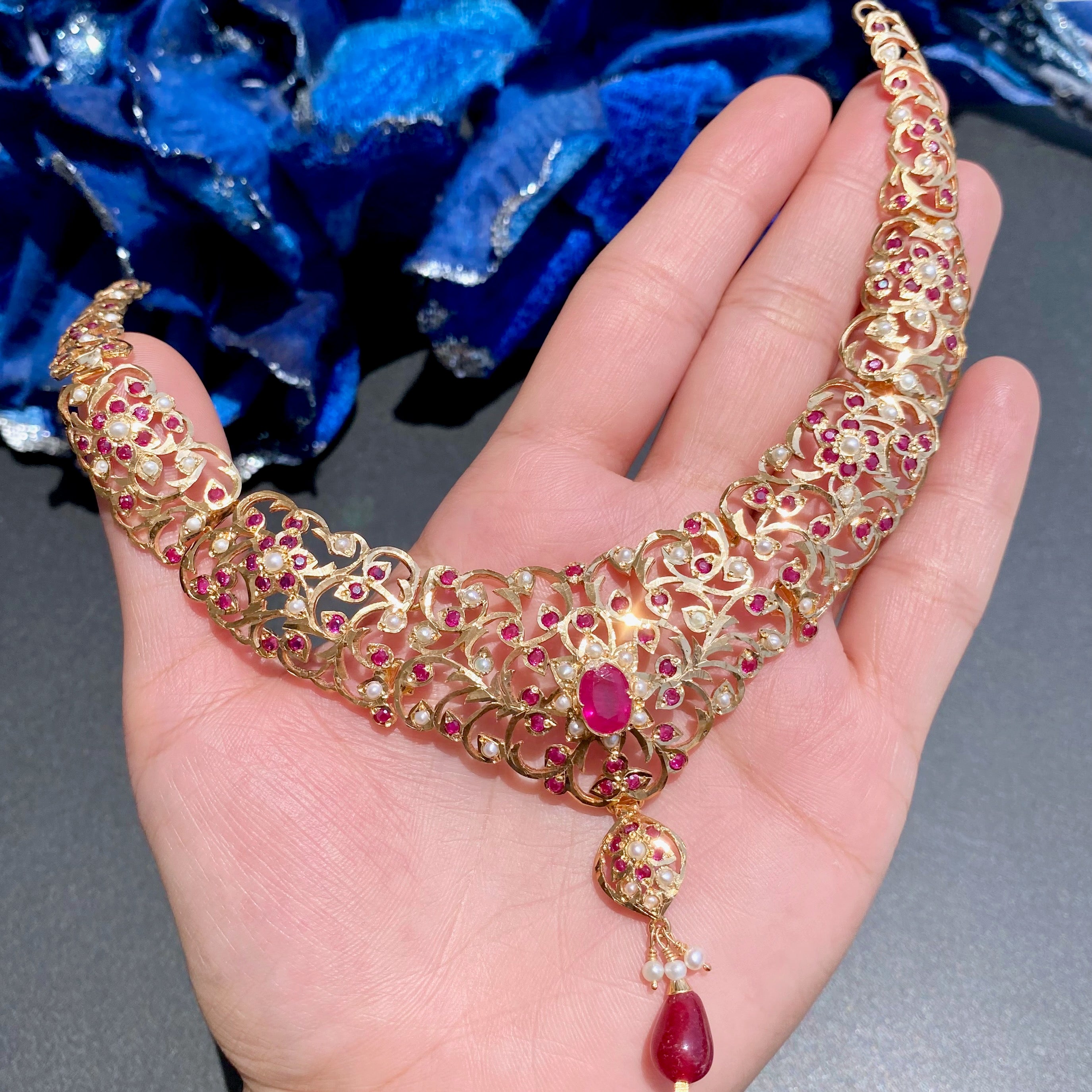 indian necklace set vintage design