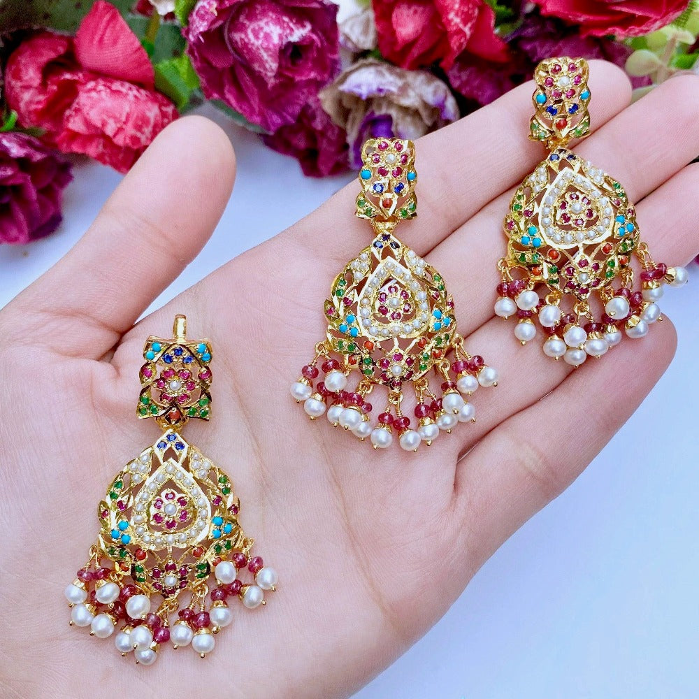 Drop Shaped Pendants & Earrings Sets | Gold Plated on Sterling Silver