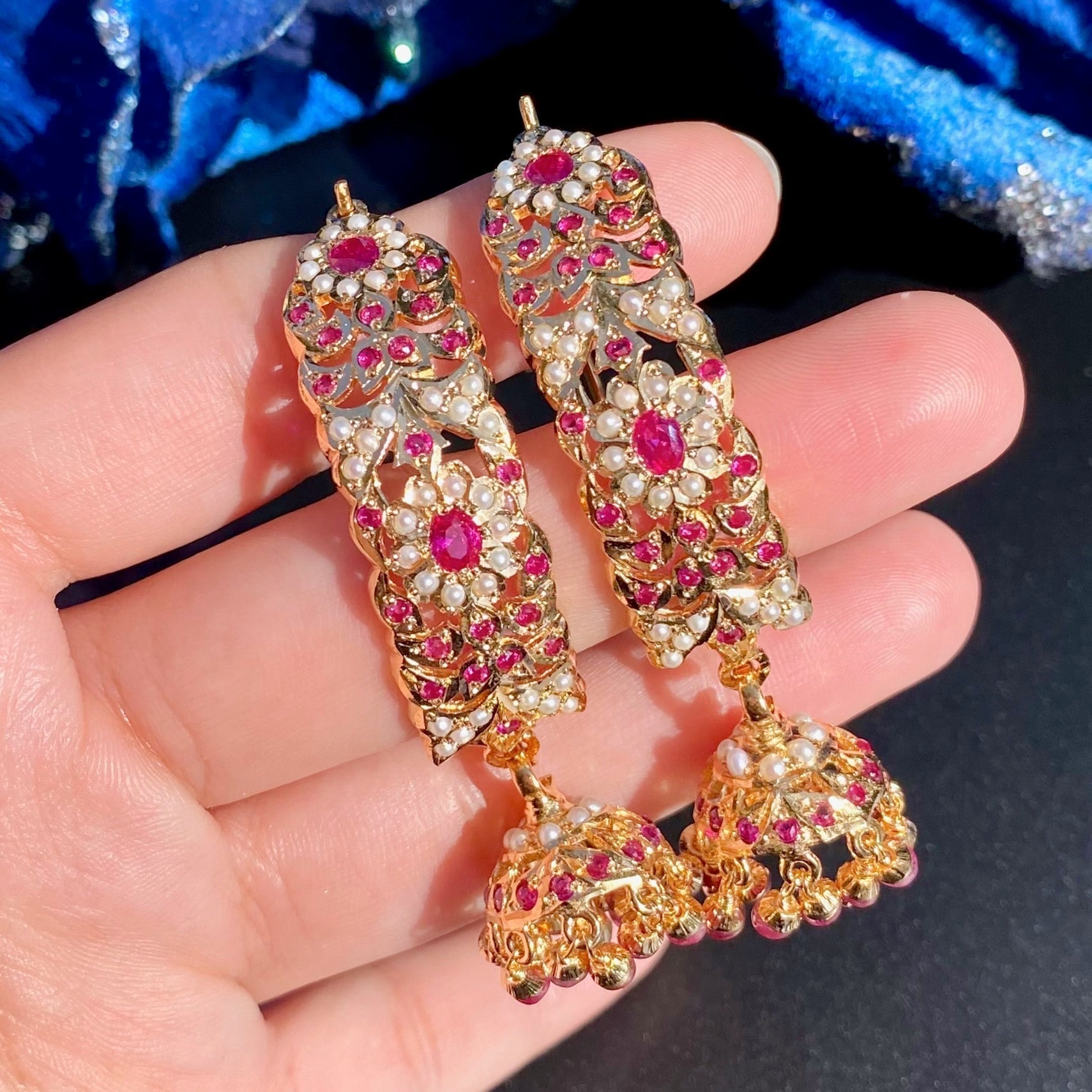 punjabi dandi jhumki earrings