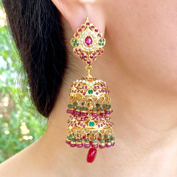 indian double jhumka earrings for women in usa