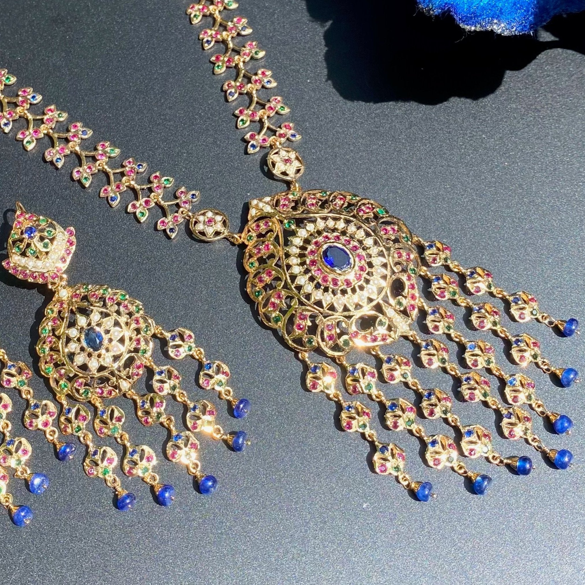 indian jewelry gold plated on silver