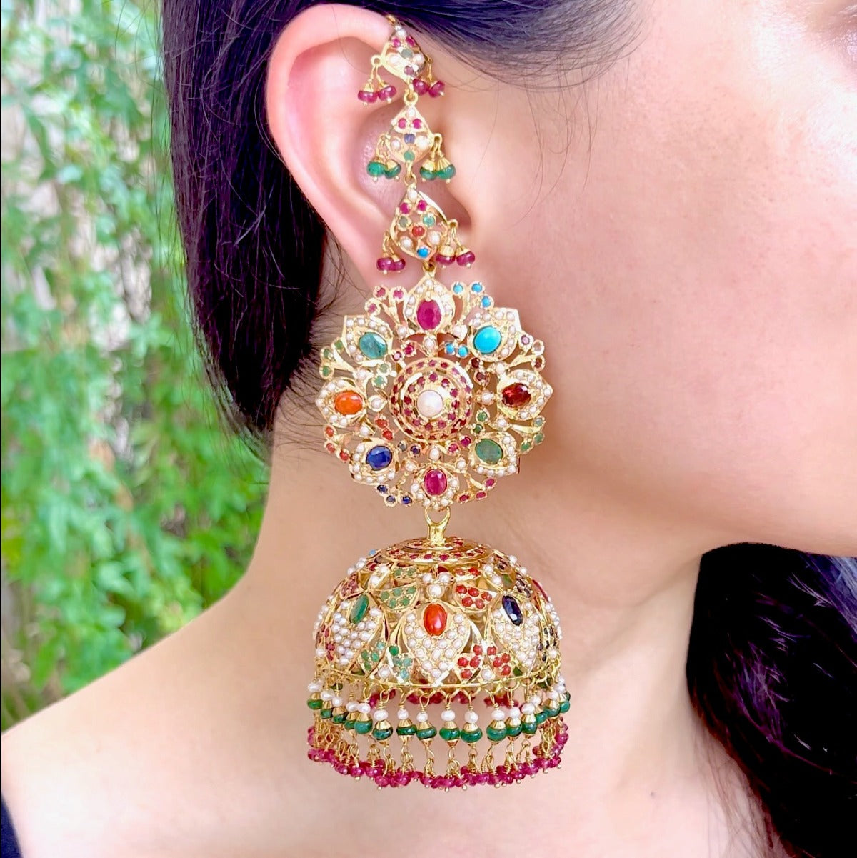 indian earrings gold