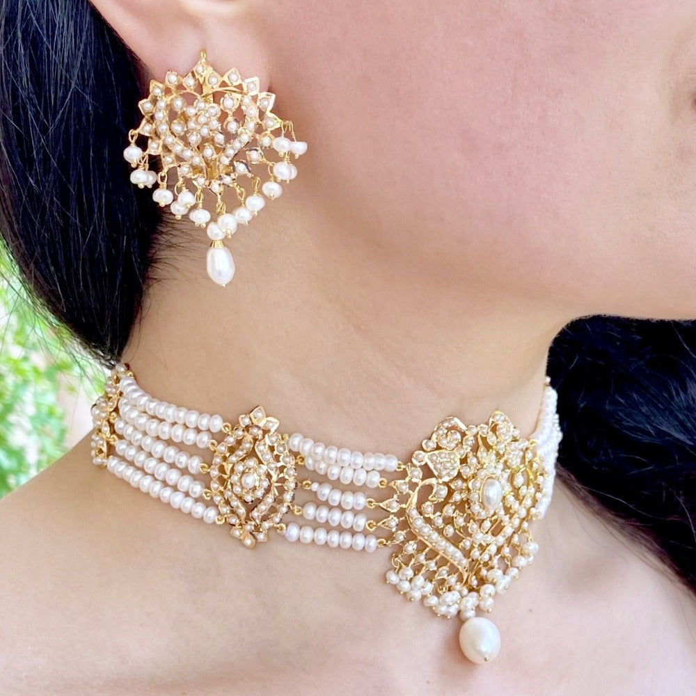 indian jadau necklace sets on 22k gold