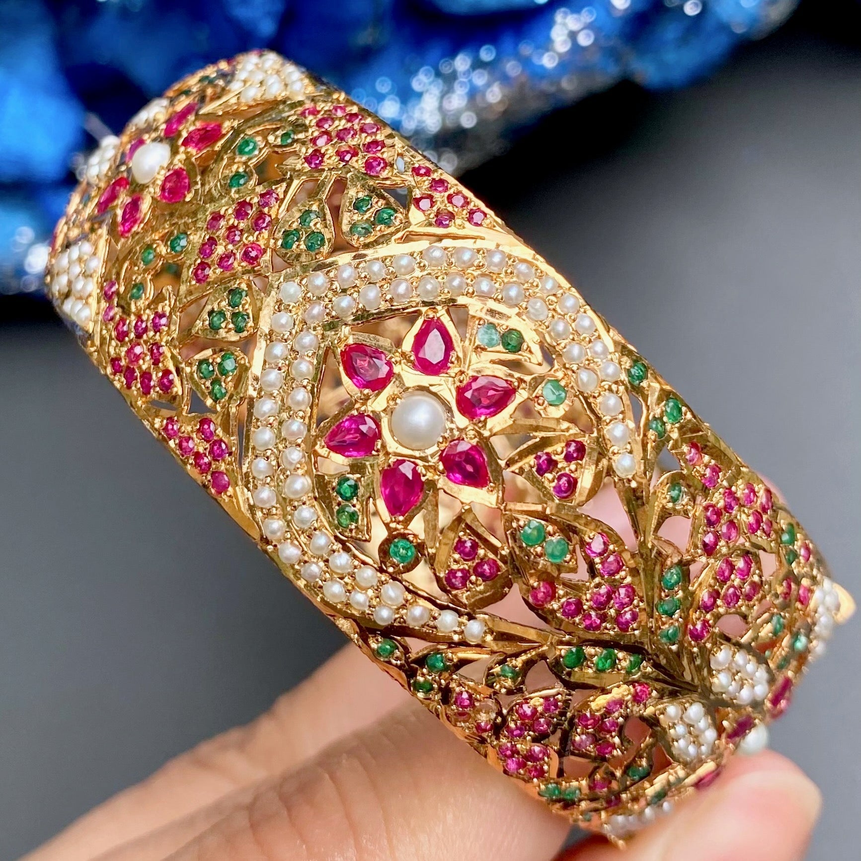 ruby emerald indian bangles for women