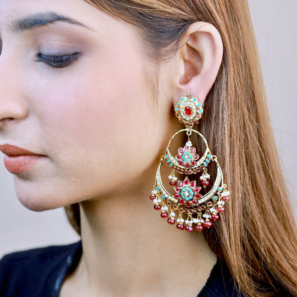 polki chandbali earrings