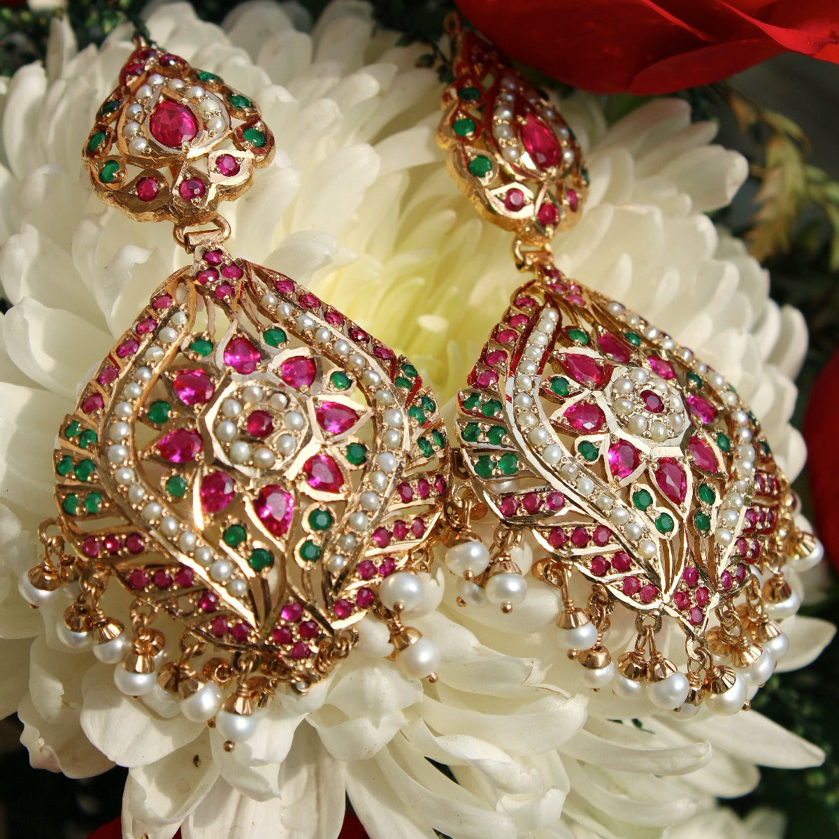 rudradhan jadau earrings