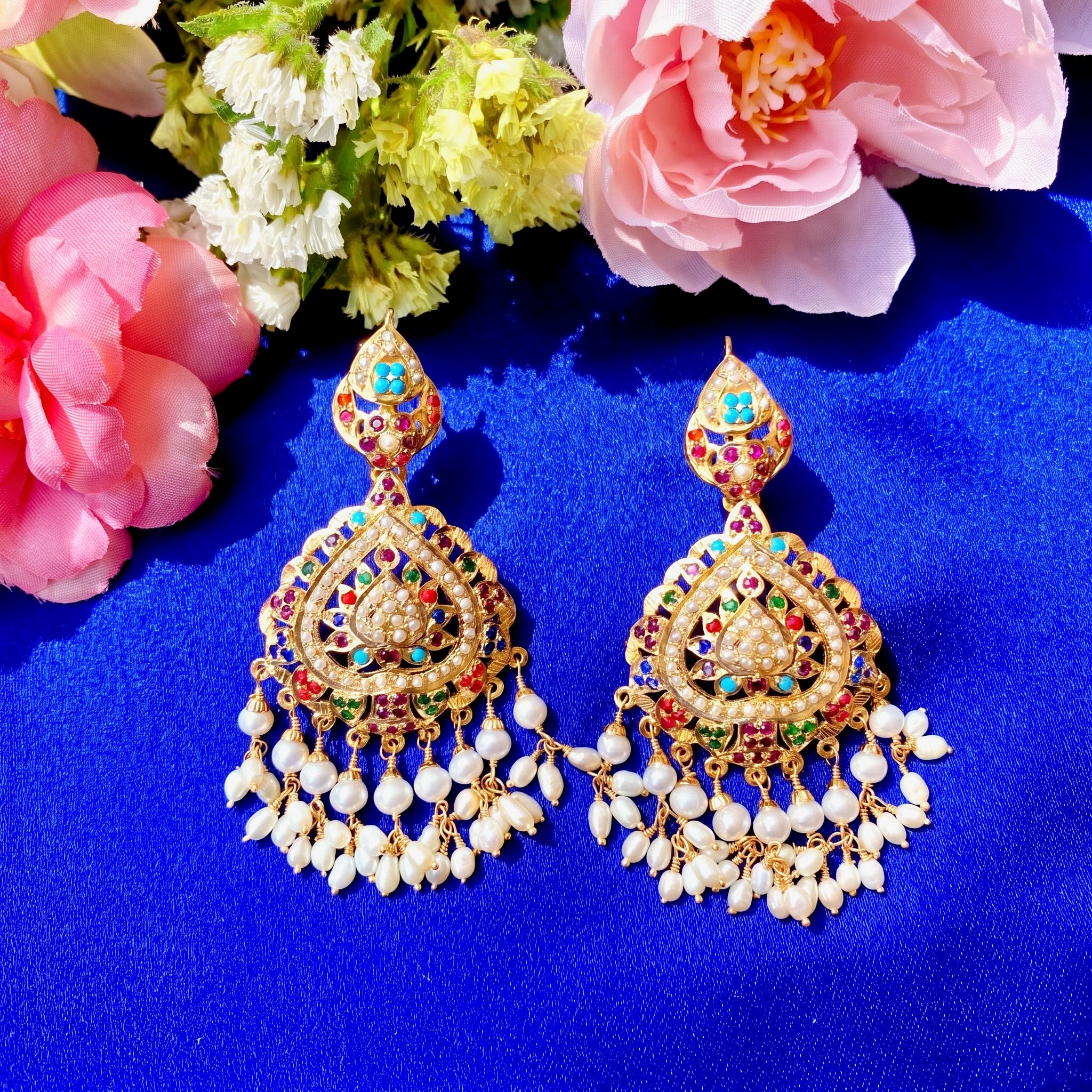 punjabi navrattan earrings