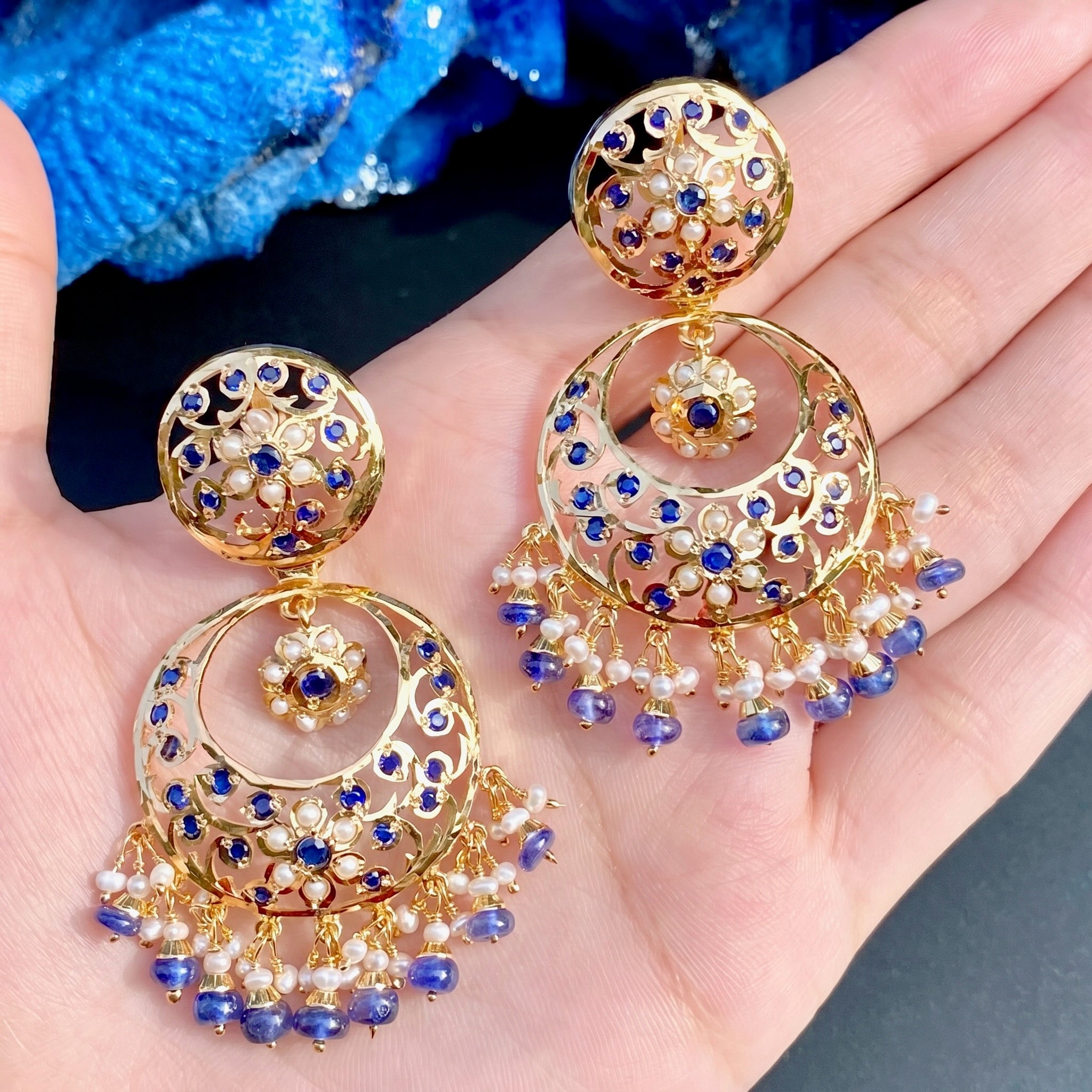 gold plated chandbali