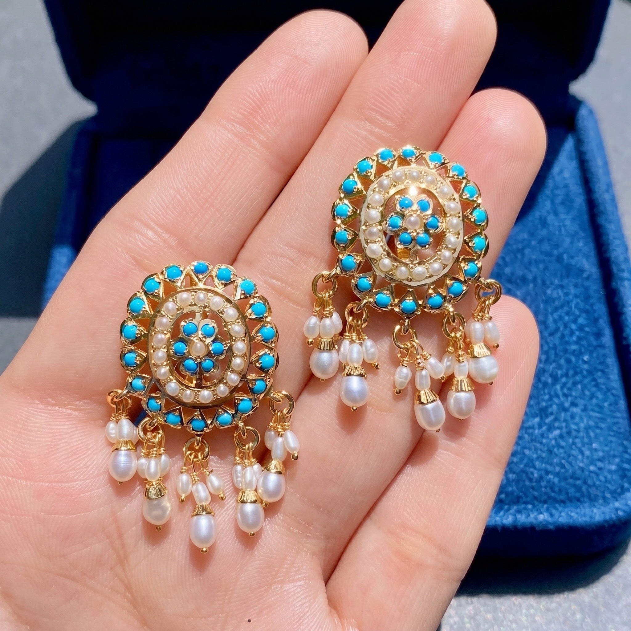 pakistani jadau earrings
