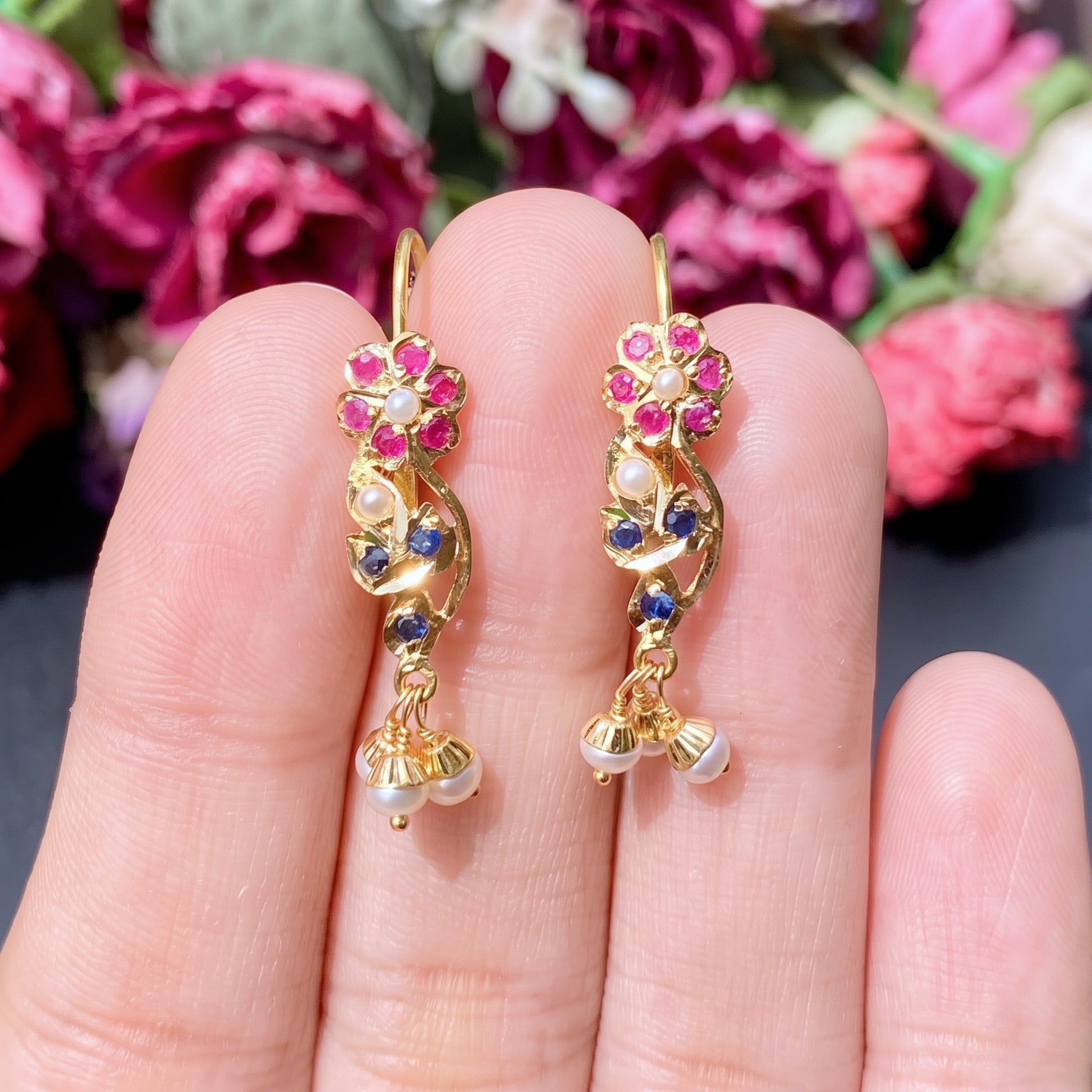 dainty gold earrings with wire closure