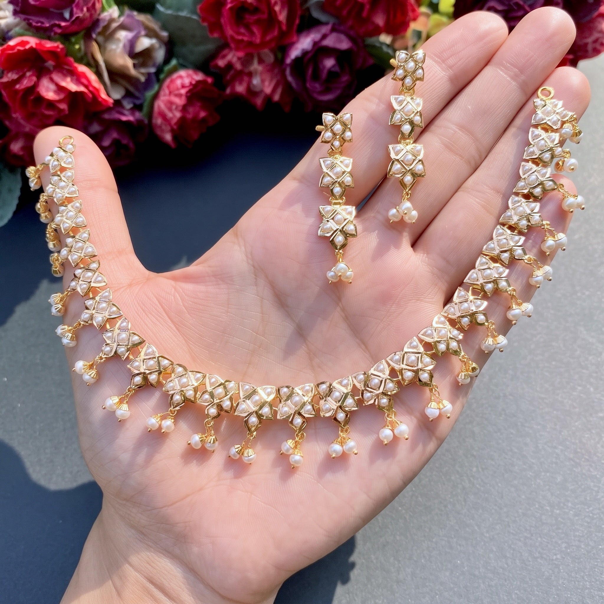 tanishq jadau necklace set