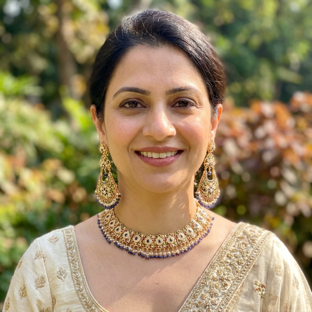 Bridal Wear Jewellery | Traditional Necklace & Statement Earrings NS 305