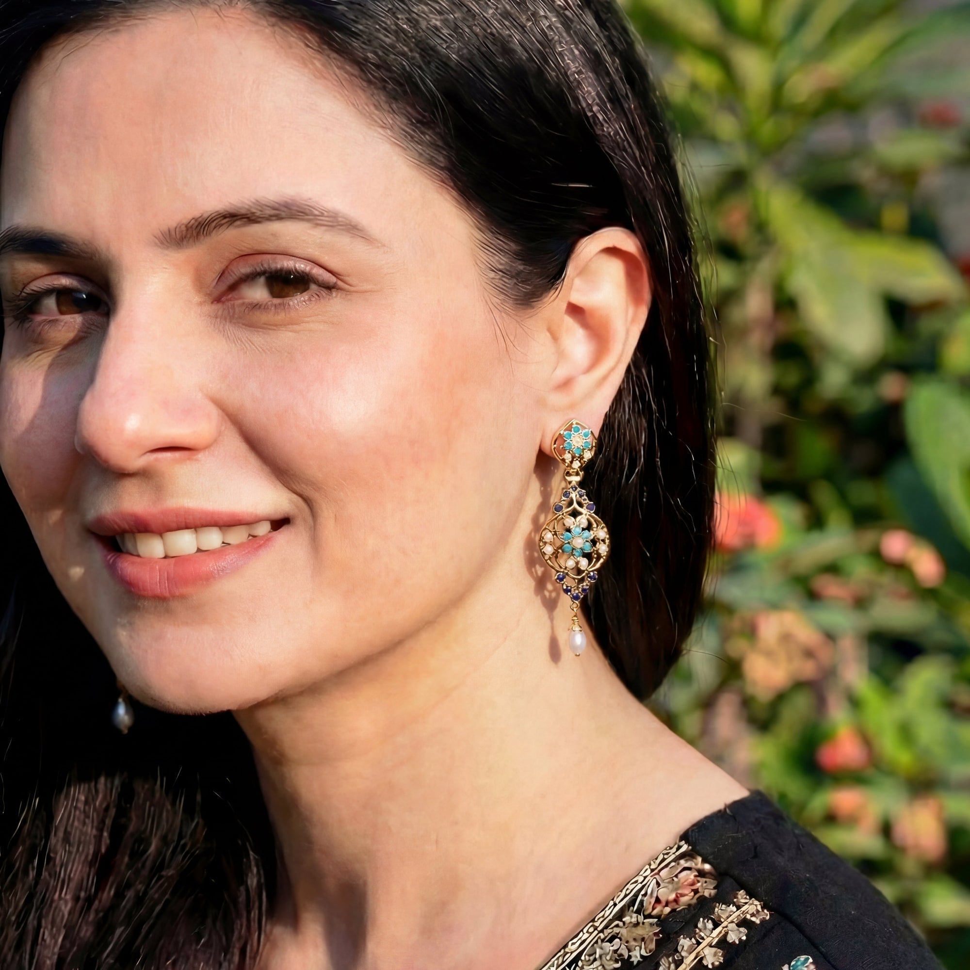 Cute Jadau Earrings for Girls & Women | Gold Plated on 925 Silver ER 623