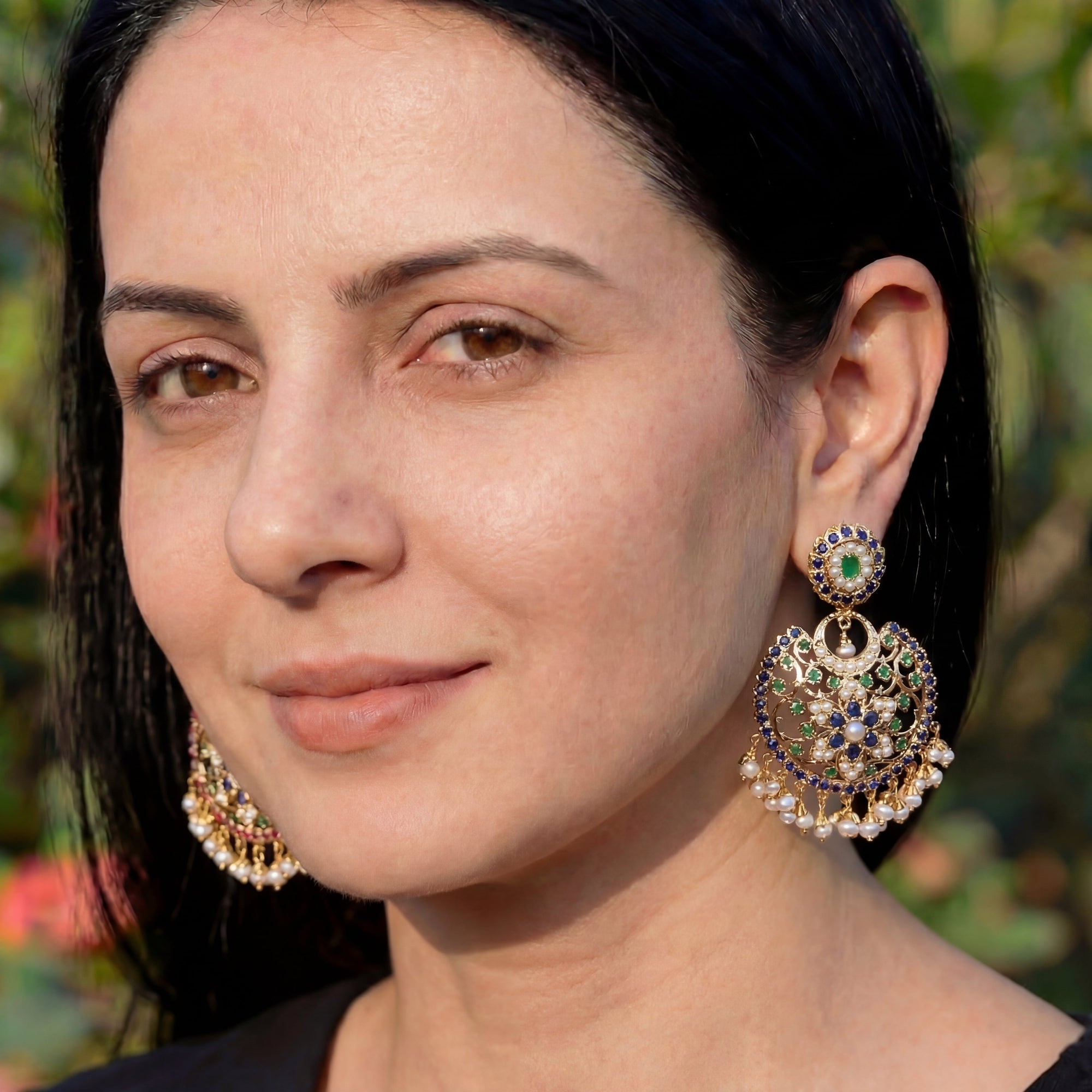 Evergreen Gold Plated Chandbali Earrings | Mughal Era Jewellery | ER 428