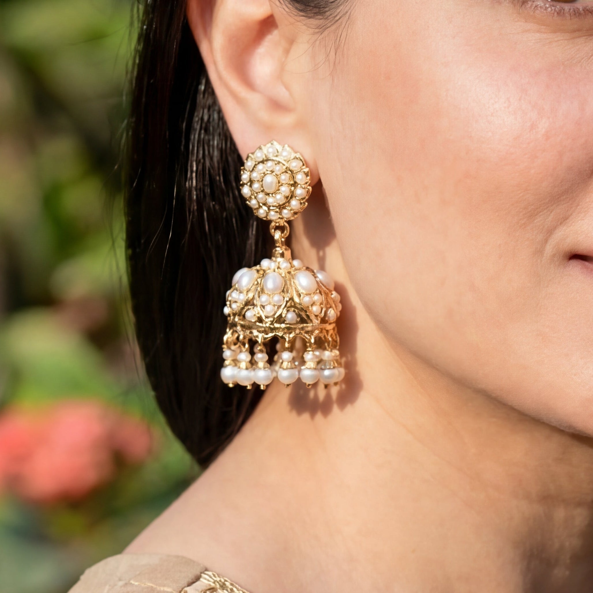 Pearl Jhumkas on Sterling Silver | For Women ER 156