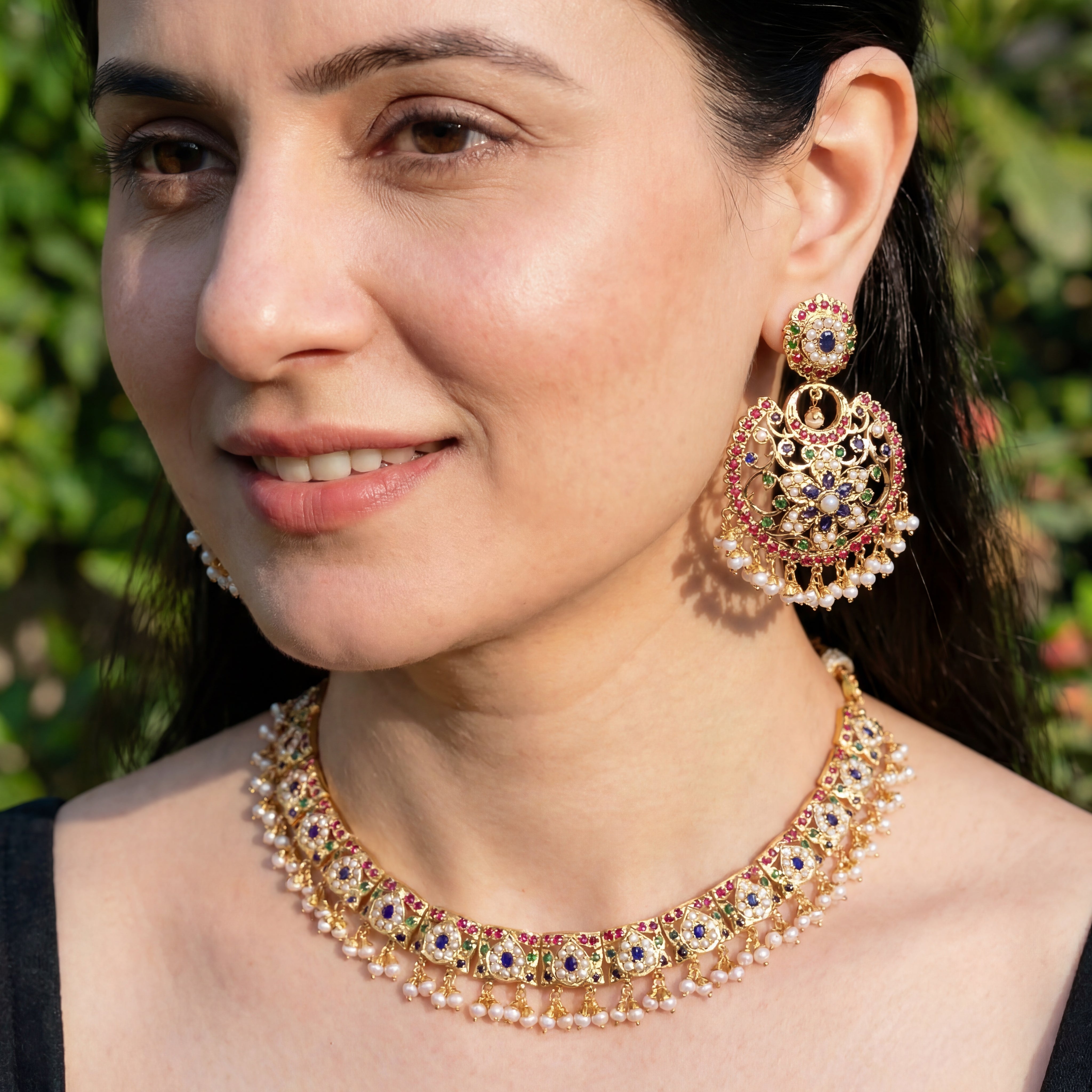 Indian Silver Jewelry Set | Exquisitely Crafted | Premium Materials NS 264