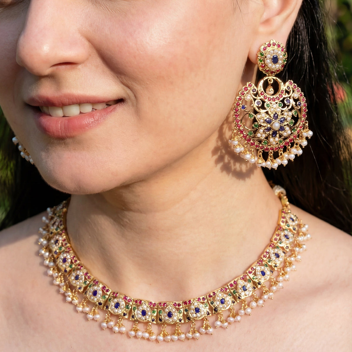 Indian Silver Jewelry Set | Exquisitely Crafted | Premium Materials NS 264