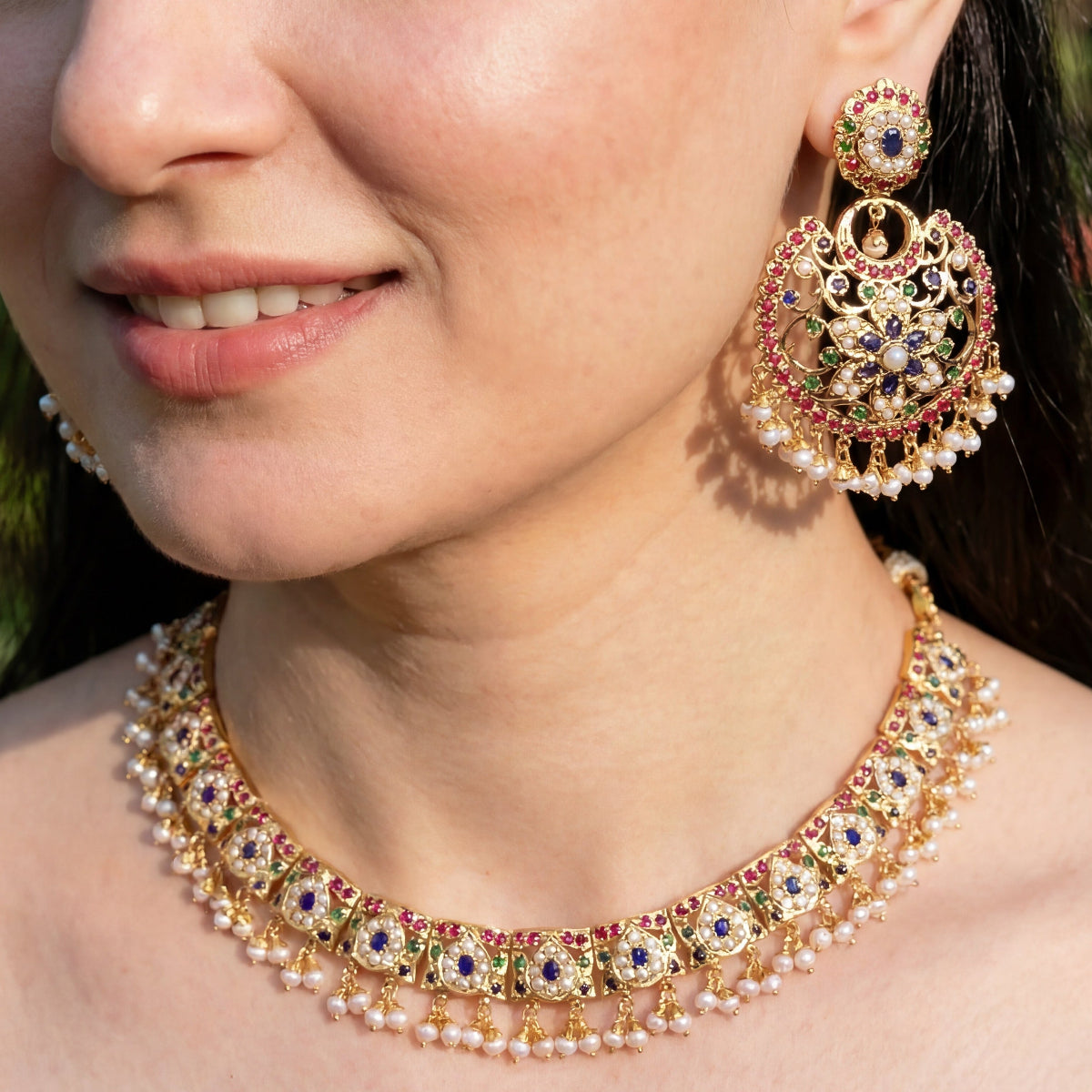 Indian Silver Jewelry Set | Exquisitely Crafted | Premium Materials NS 264