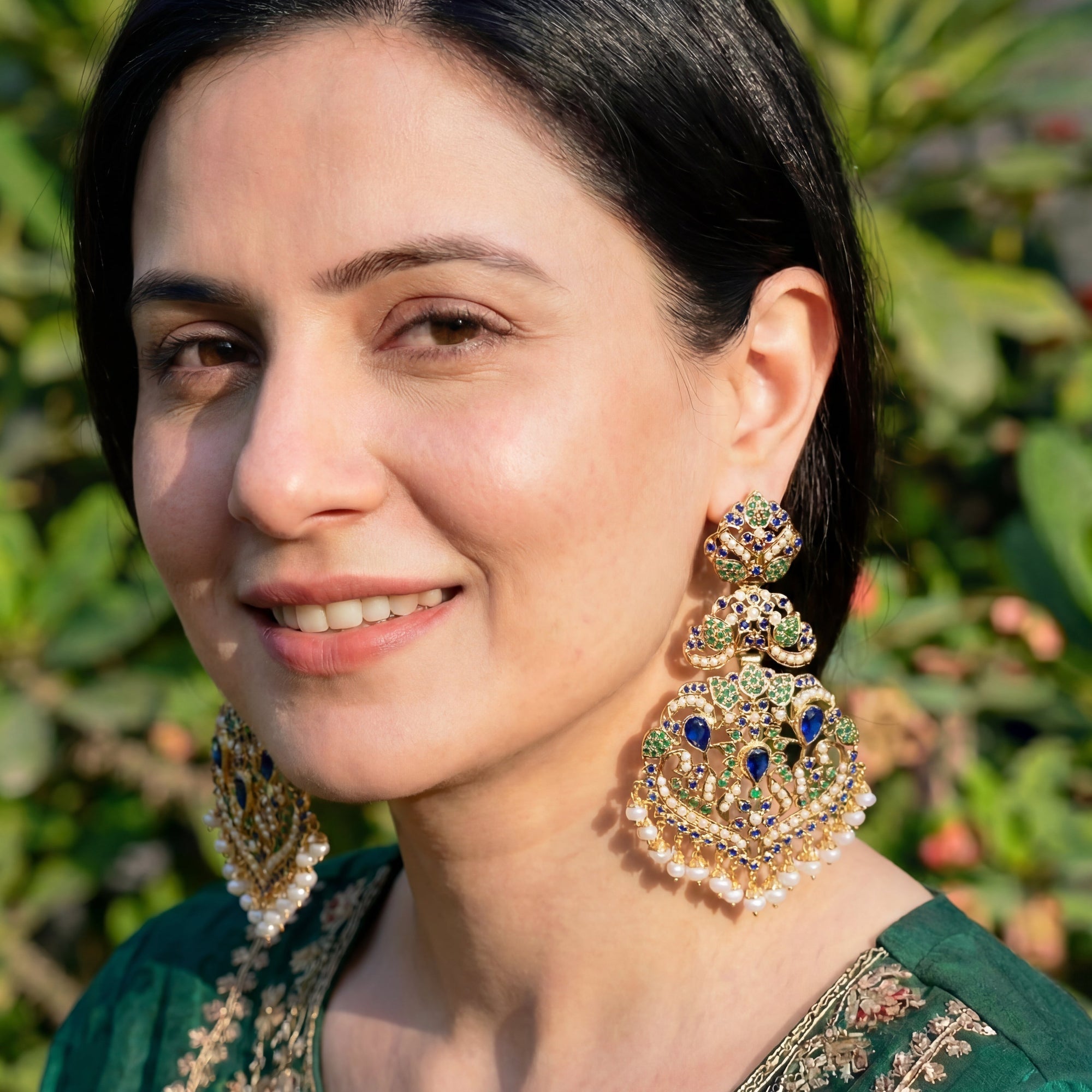Indian Silver Earrings | Mughal Inspired Jewellery Design ER 338