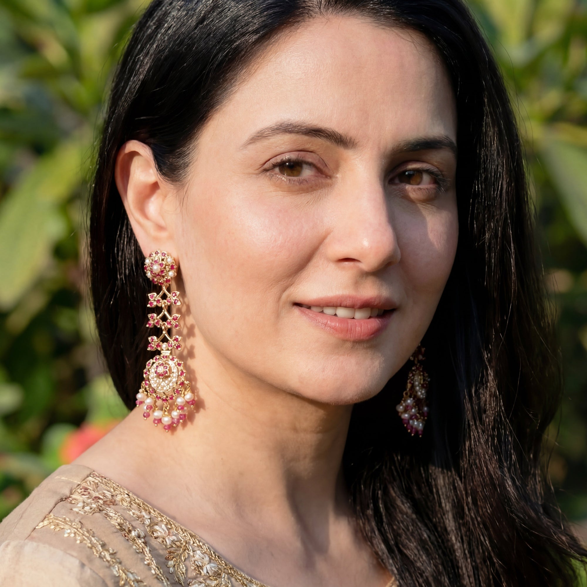 Party Wear Long Silver Danglers | Ethnic indian Jewelry For Women ER 573