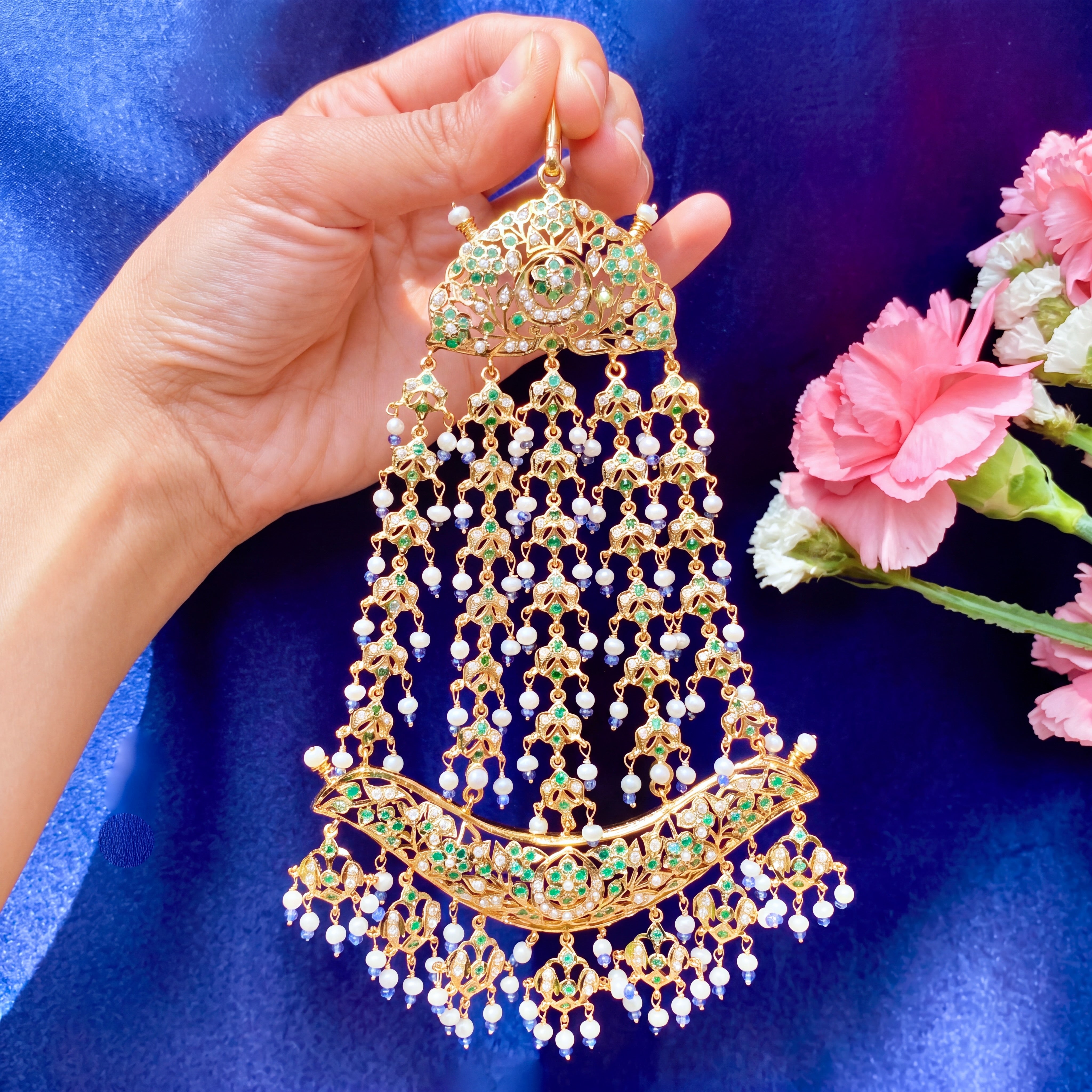 Gold-Plated Bridal Jhoomer | Heritage Indian Fashion Jewellery JHR 005