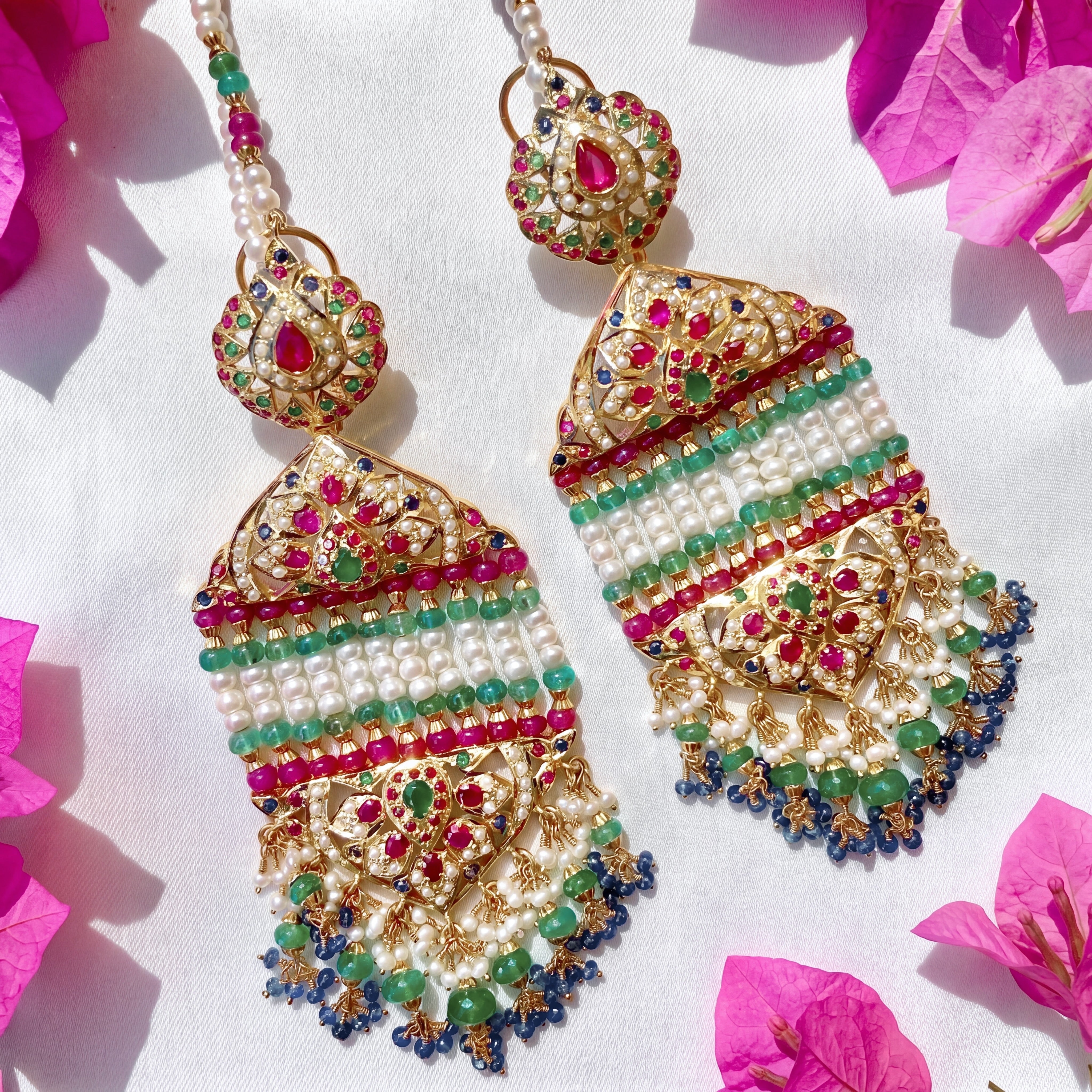 Statement Indian Jhoomer Style Earrings on Sterling Silver ER 171