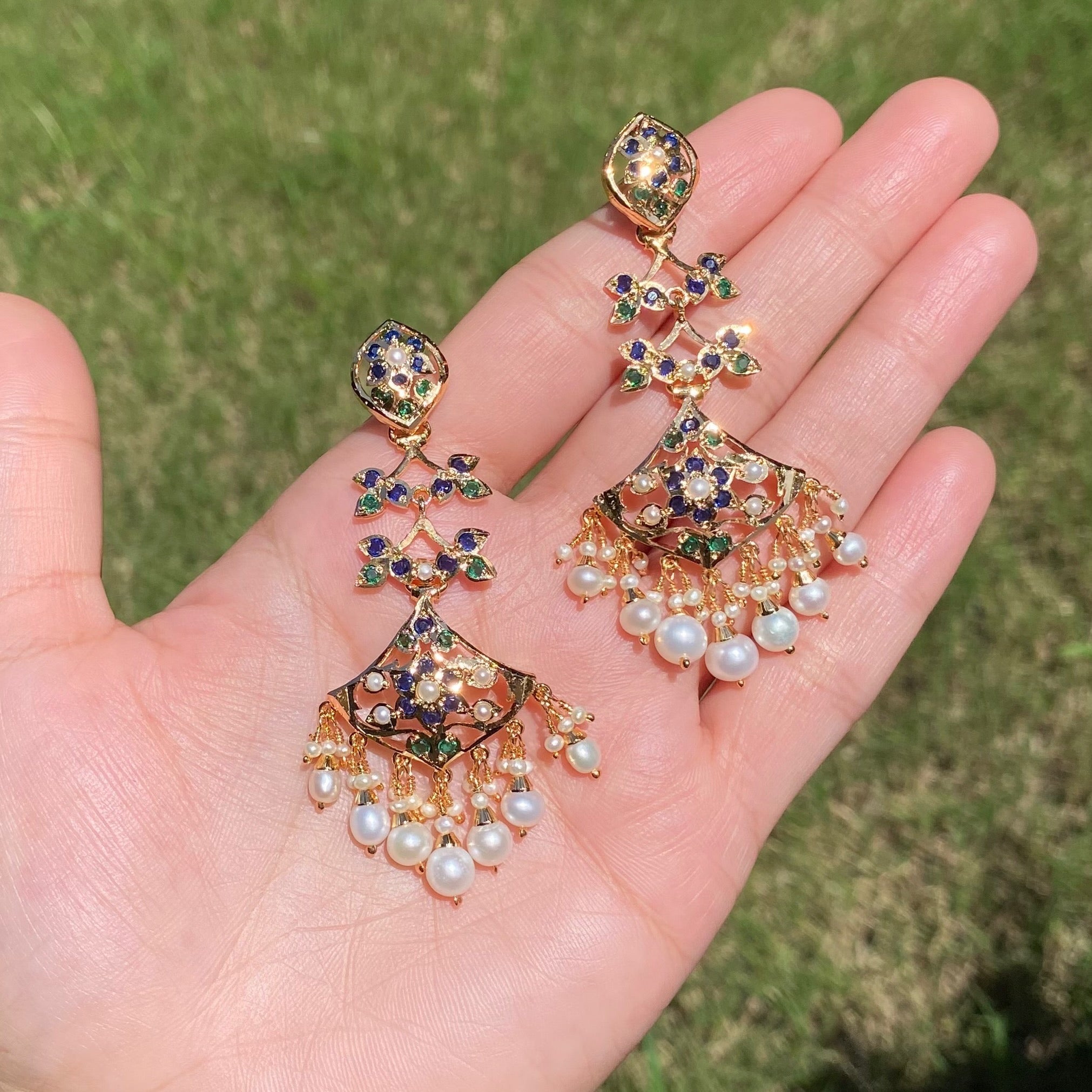 Antique Design Pendant Set | Gold Plated Indian Silver Jewelry Online PS 136