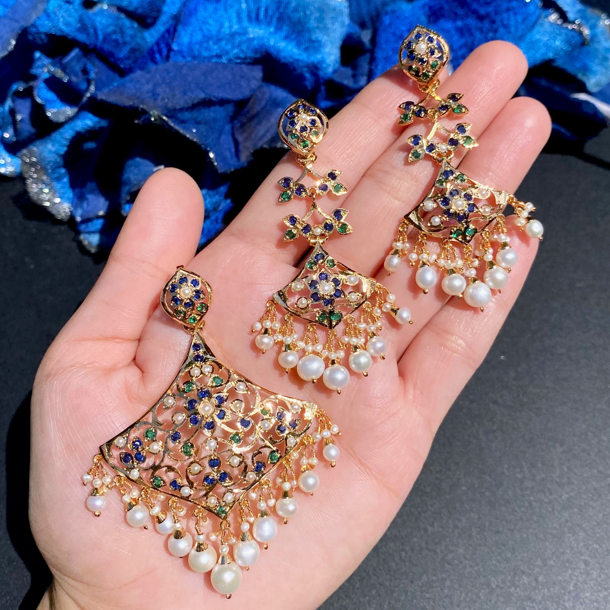 Antique Design Pendant Set | Gold Plated Indian Silver Jewelry Online PS 136