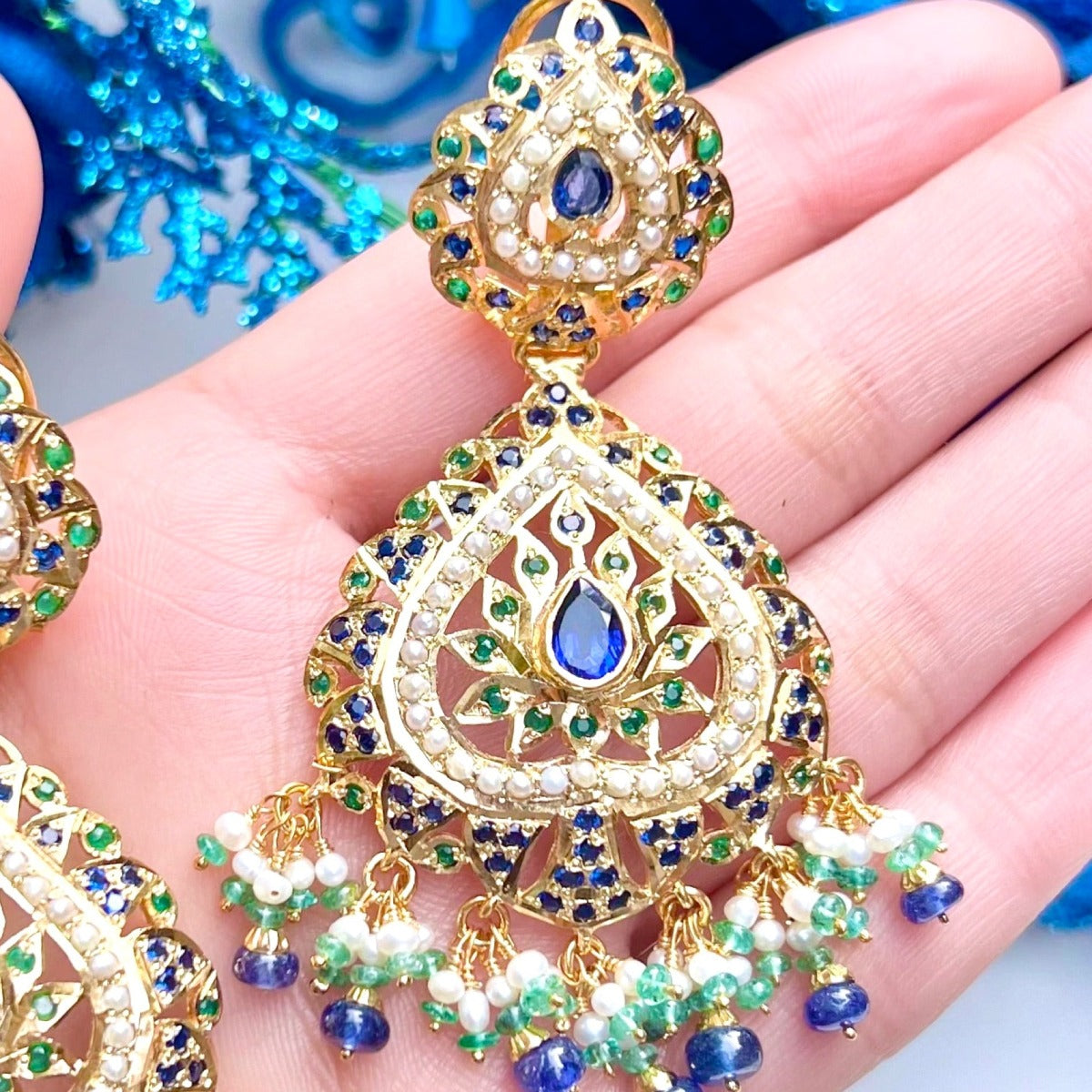 amritsari jadau earrings