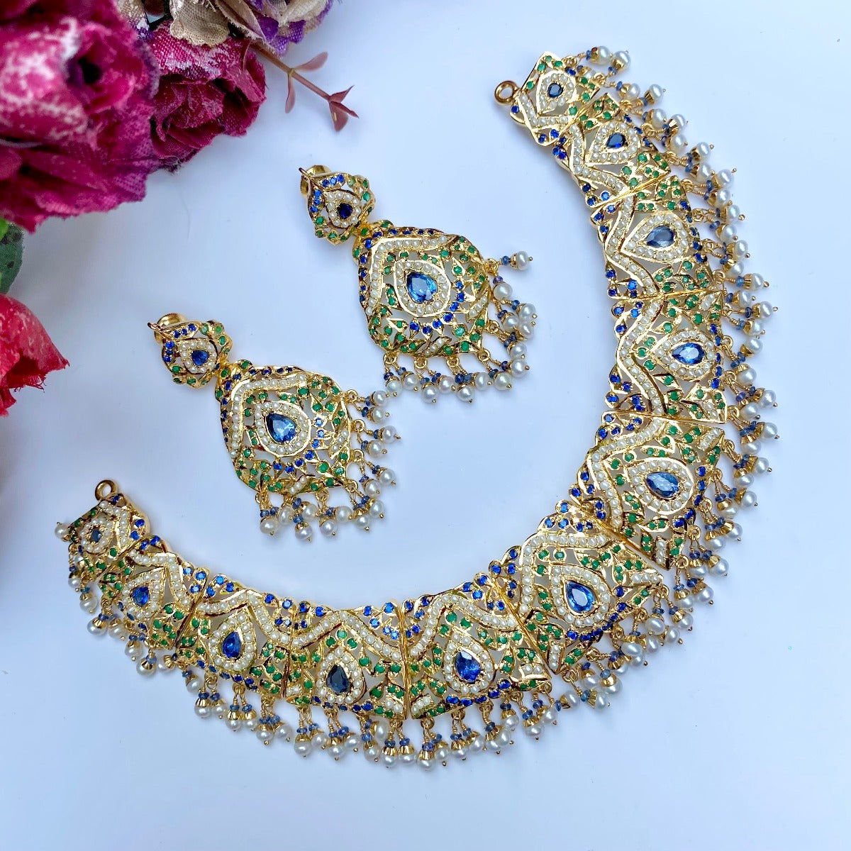gold plated set for pakistani bride