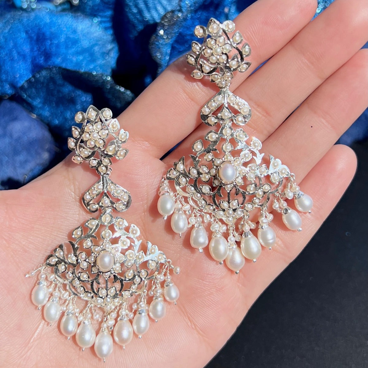 pearl drop earrings