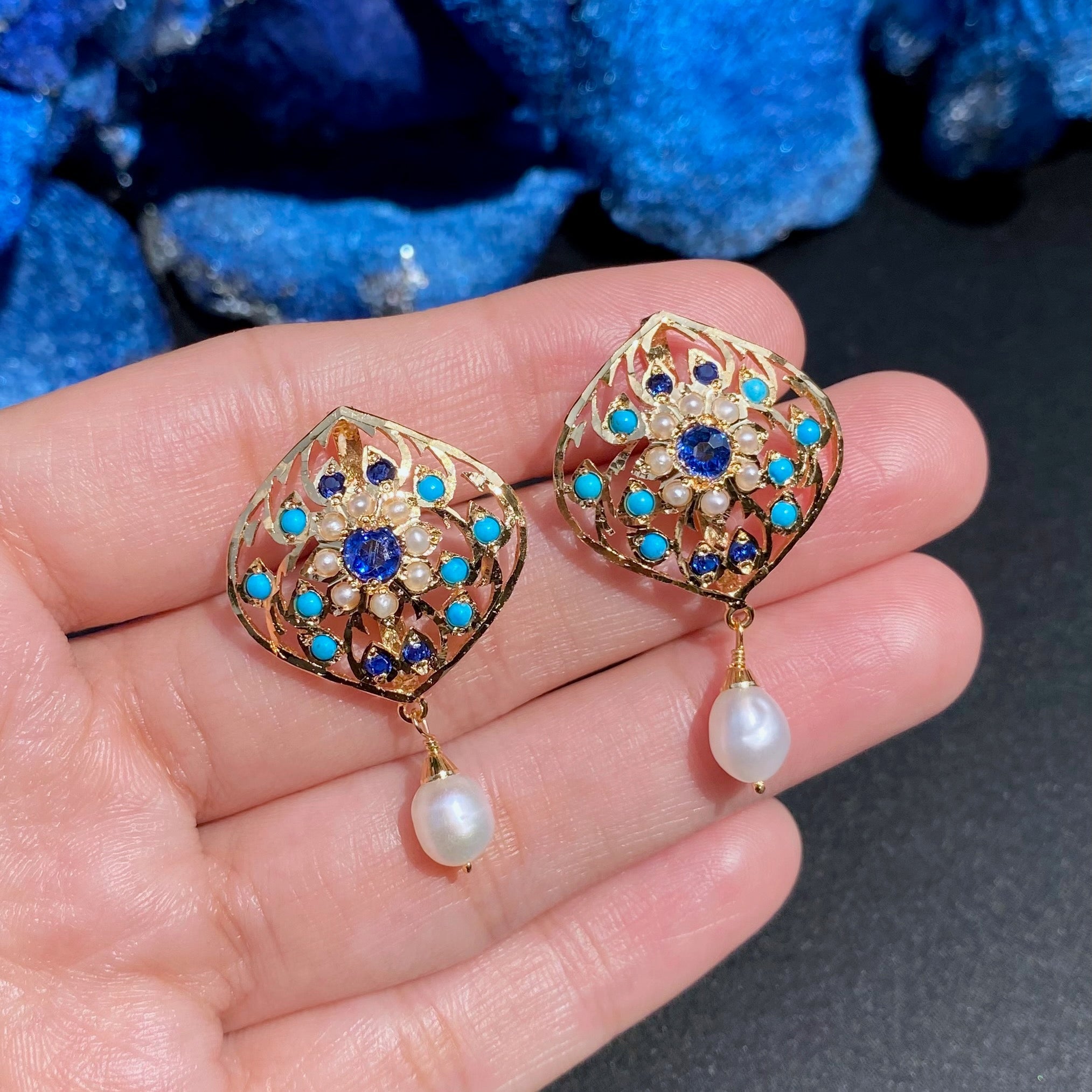 Unique Jadau Stud Earrings | Cute Tops for Girls | ER 601