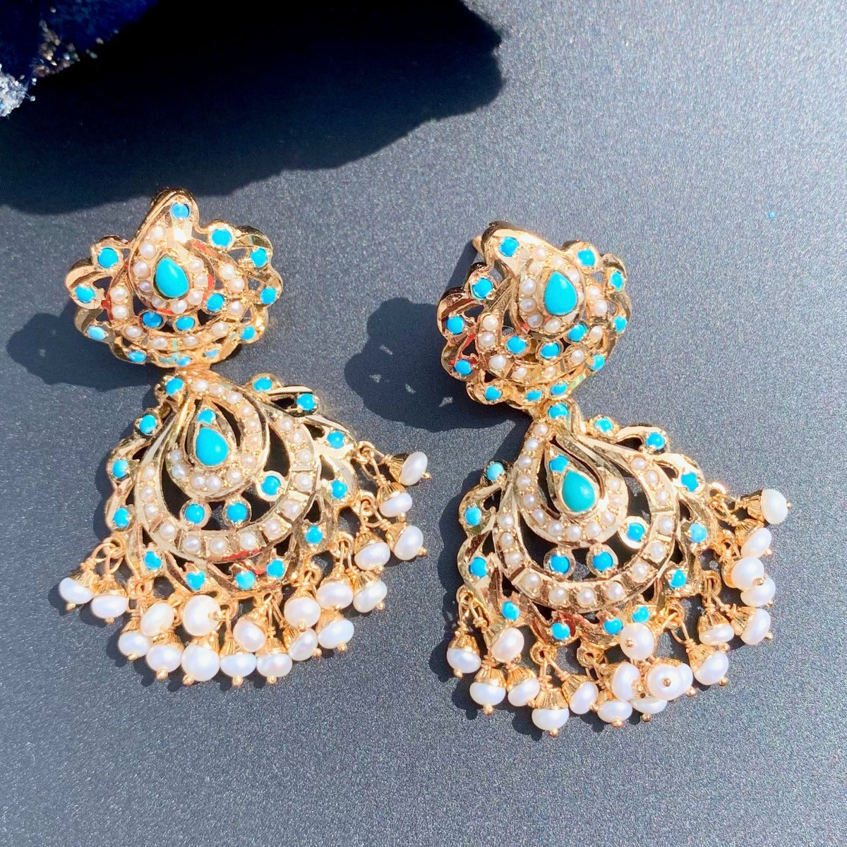 feroji earrings gold plated