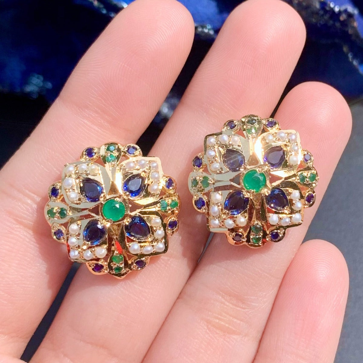 gold plated pakistani earrings usa