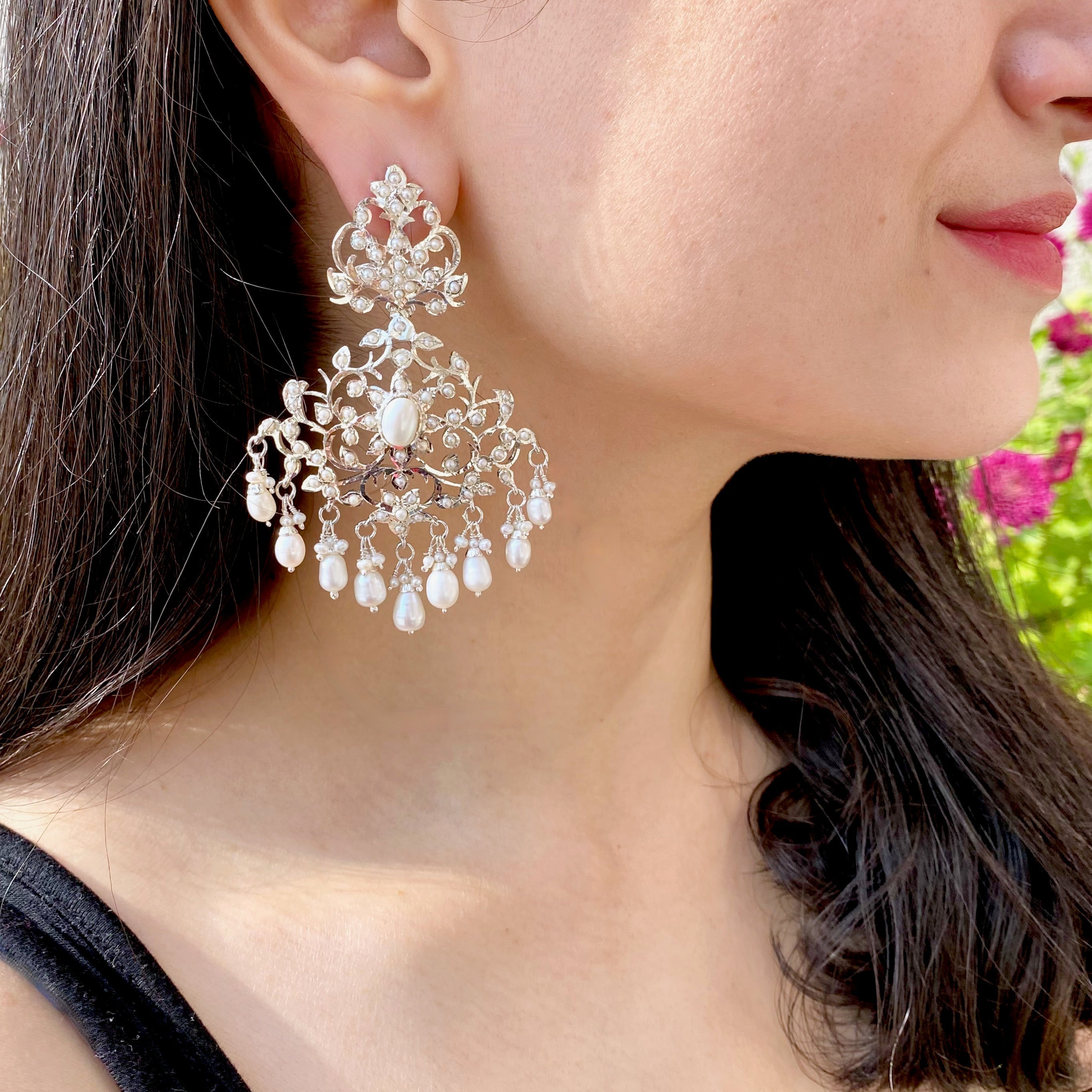 Edwardian Earrings | Pearls & Sterling Silver Jewelry Online