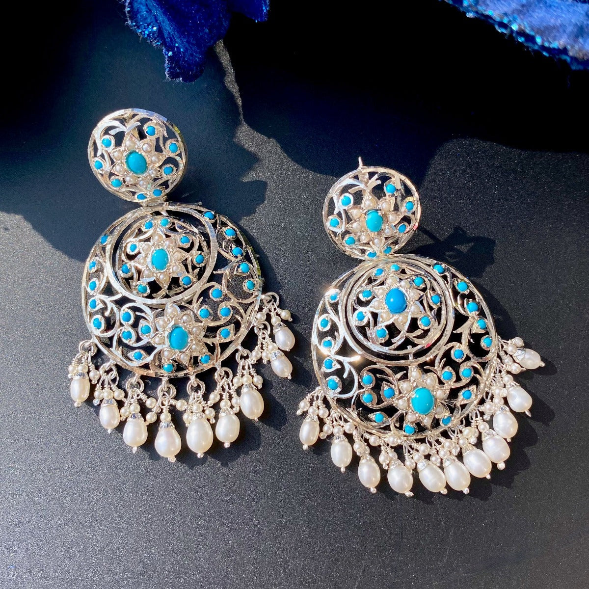 buy pure silver indian earrings in usa