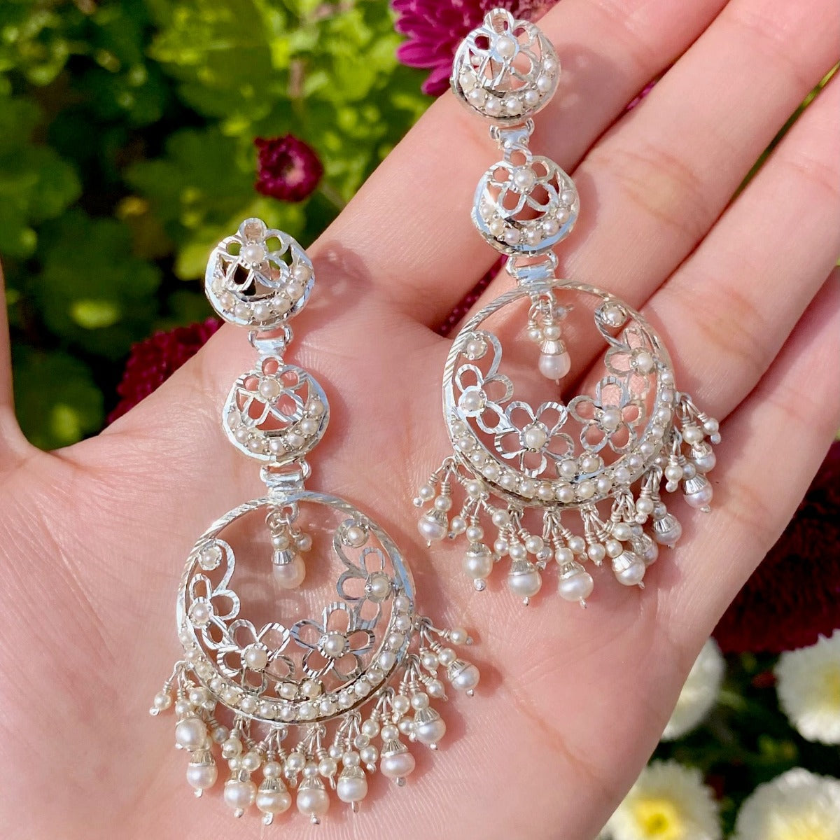 indian silver earrings for women