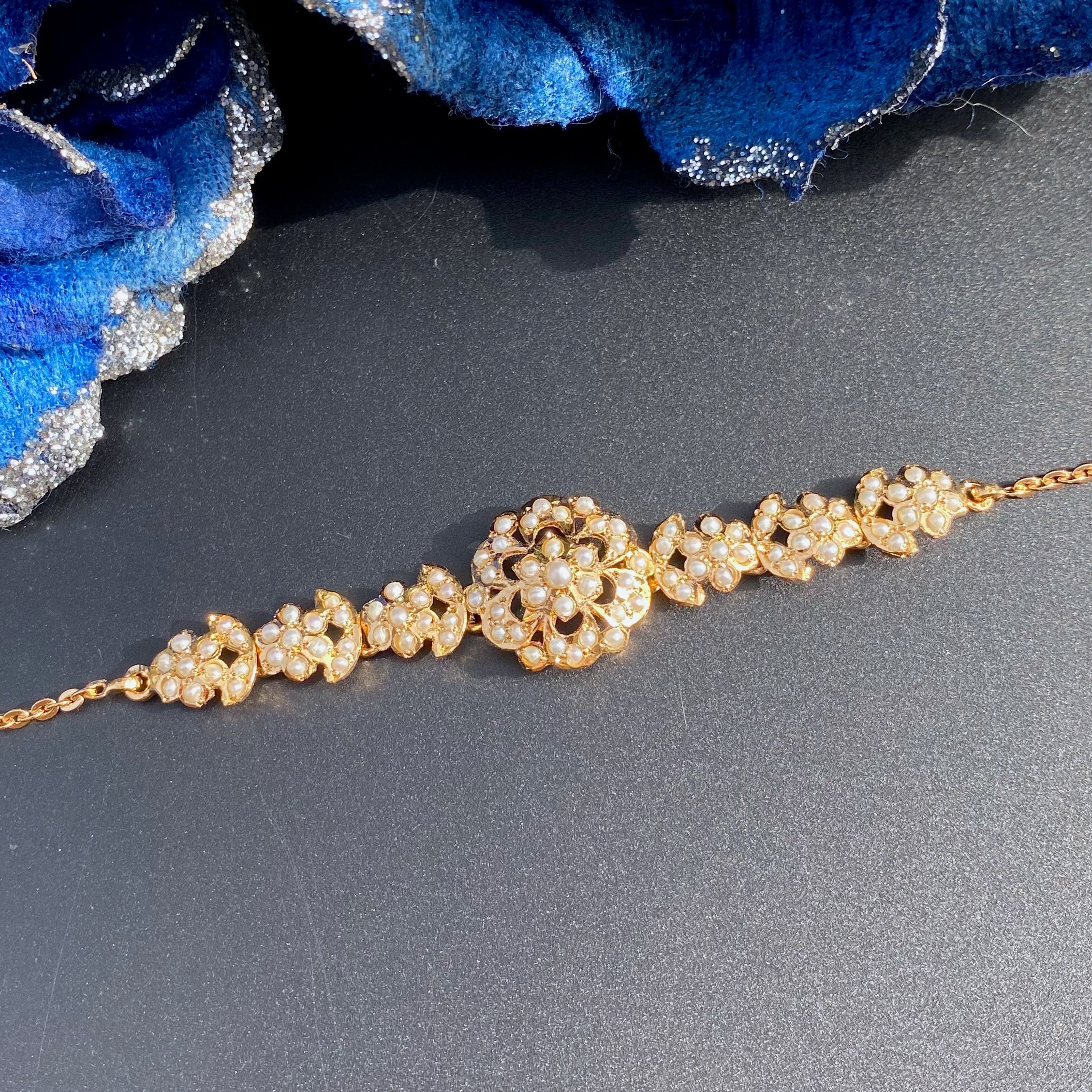 Dainty Pearl Bracelet on Silver | Gold Plated | Authentic Pearls BG 148