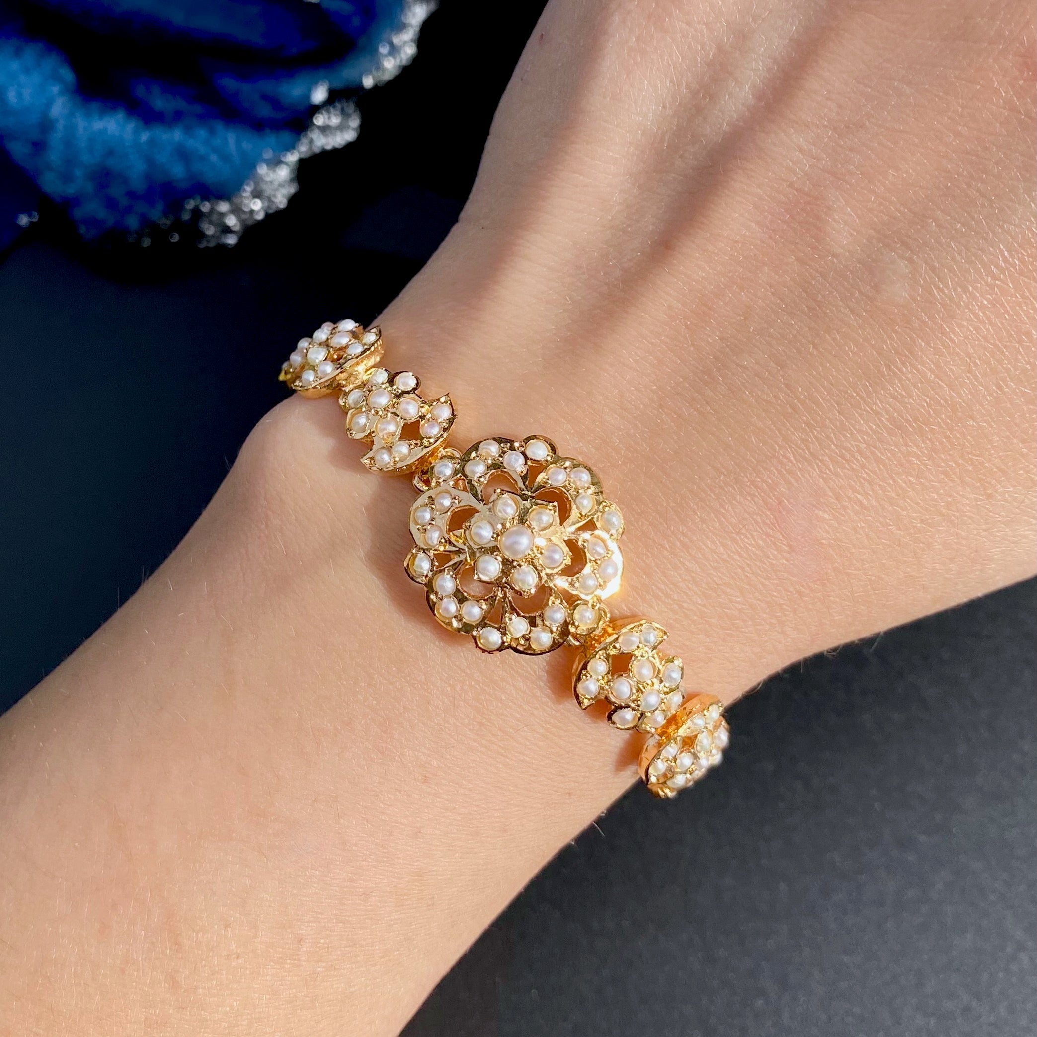 Dainty Pearl Bracelet on Silver | Gold Plated | Authentic Pearls BG 148