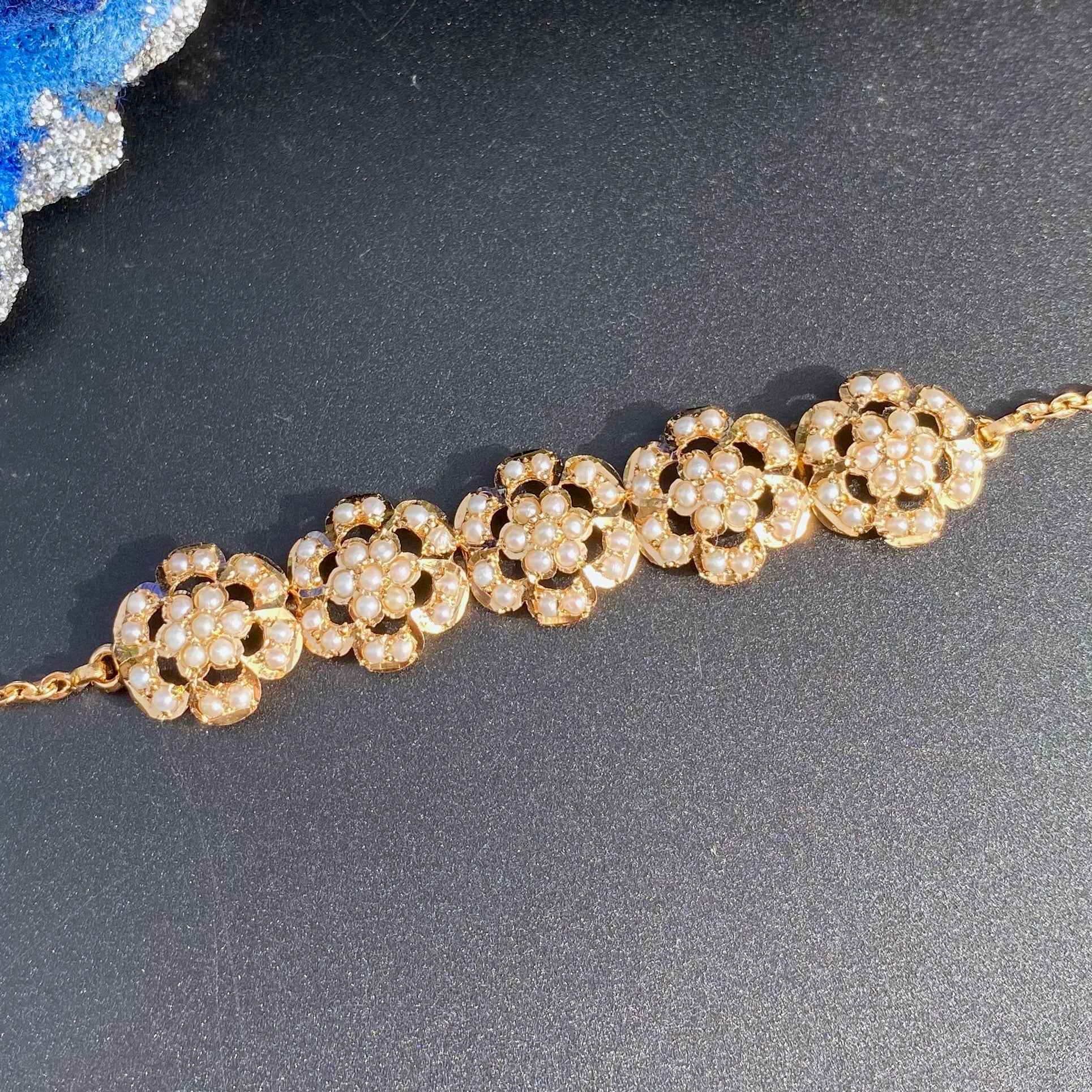 Women'sPearl Bracelet | Gold Plated Silver | Authentic Freshwater Pearls Studded BG 151