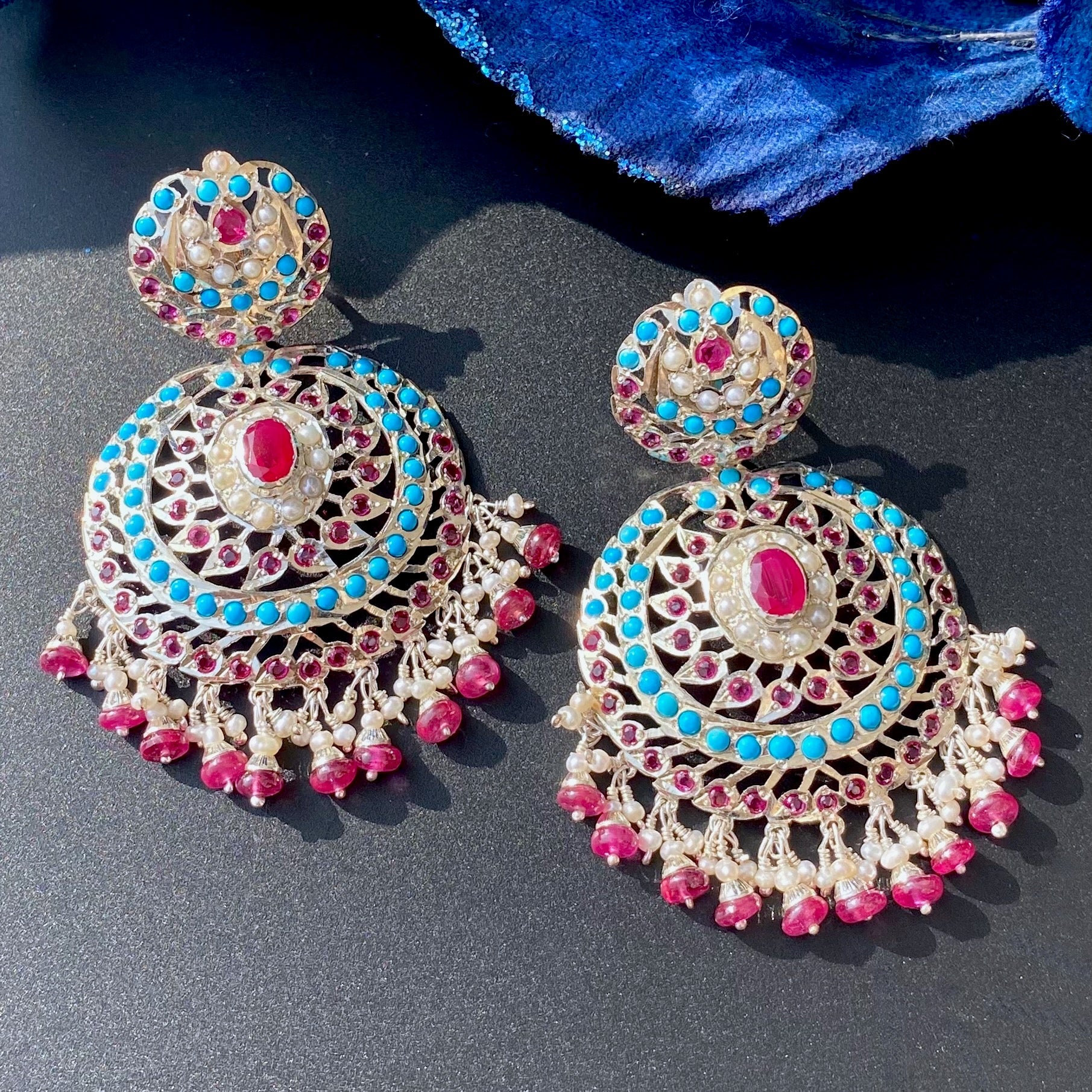 Buy Pure Silver Earrings Online | Modern Design |  Party Wear SER 049