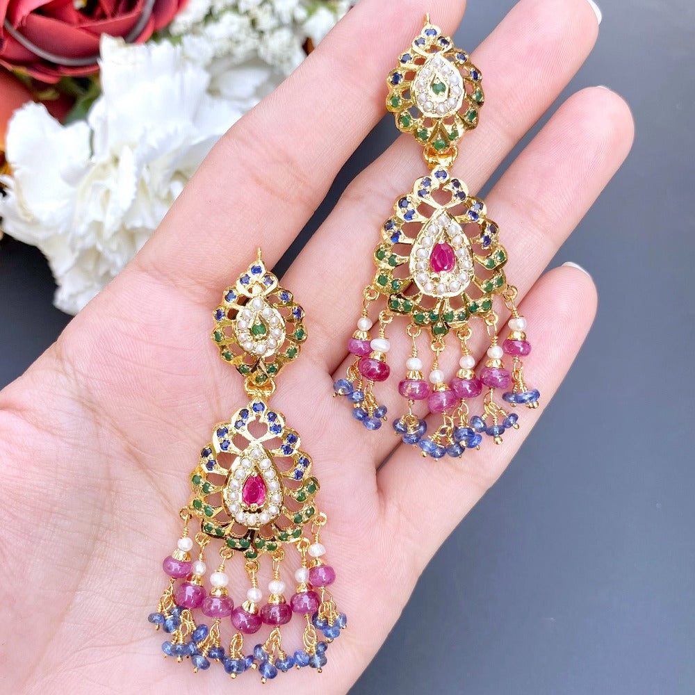 pakistani jadau earrings